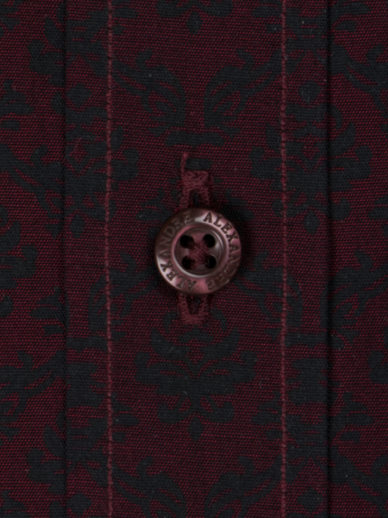 Wine Ornate Print Shirt