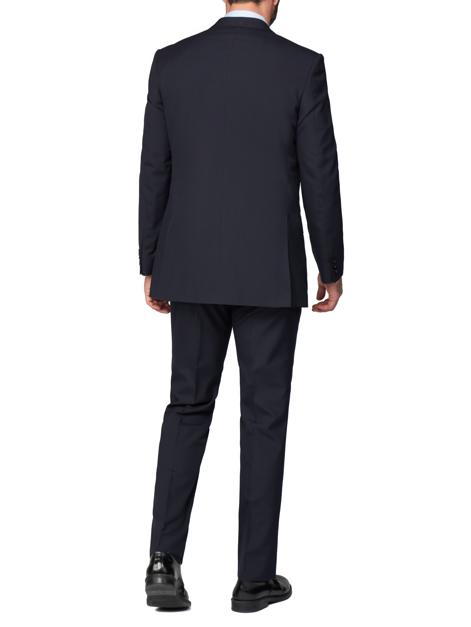 ALEX SILVER LABEL SINGLE BREASTED TWO BUTTON PLAIN NAVY SUIT