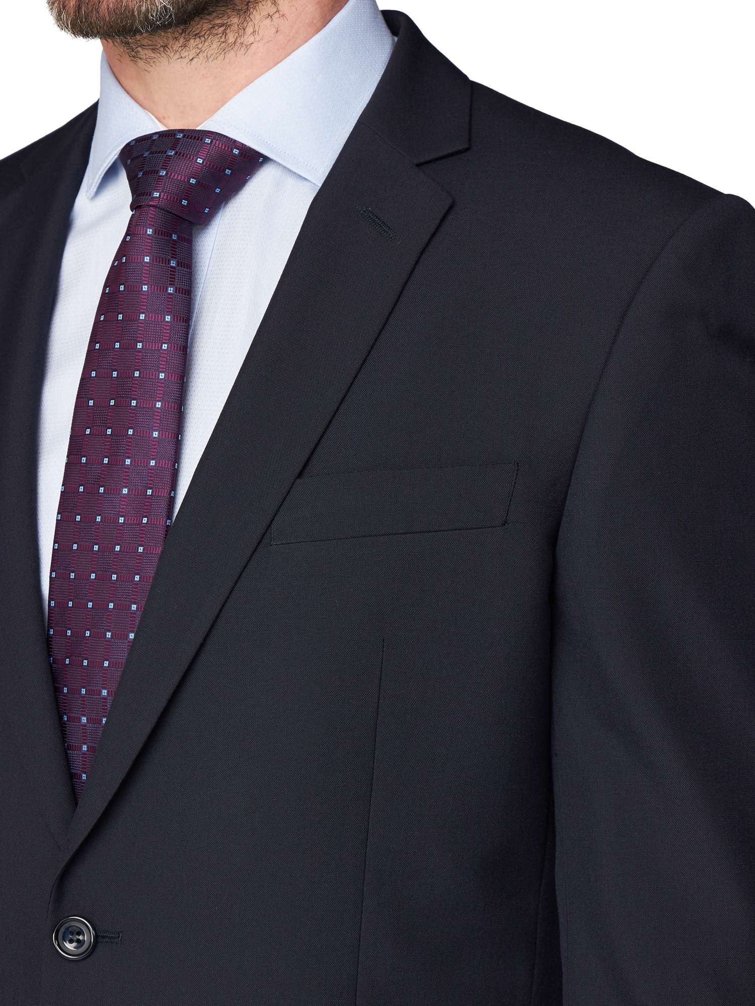 ALEX SILVER LABEL SINGLE BREASTED TWO BUTTON PLAIN NAVY SUIT