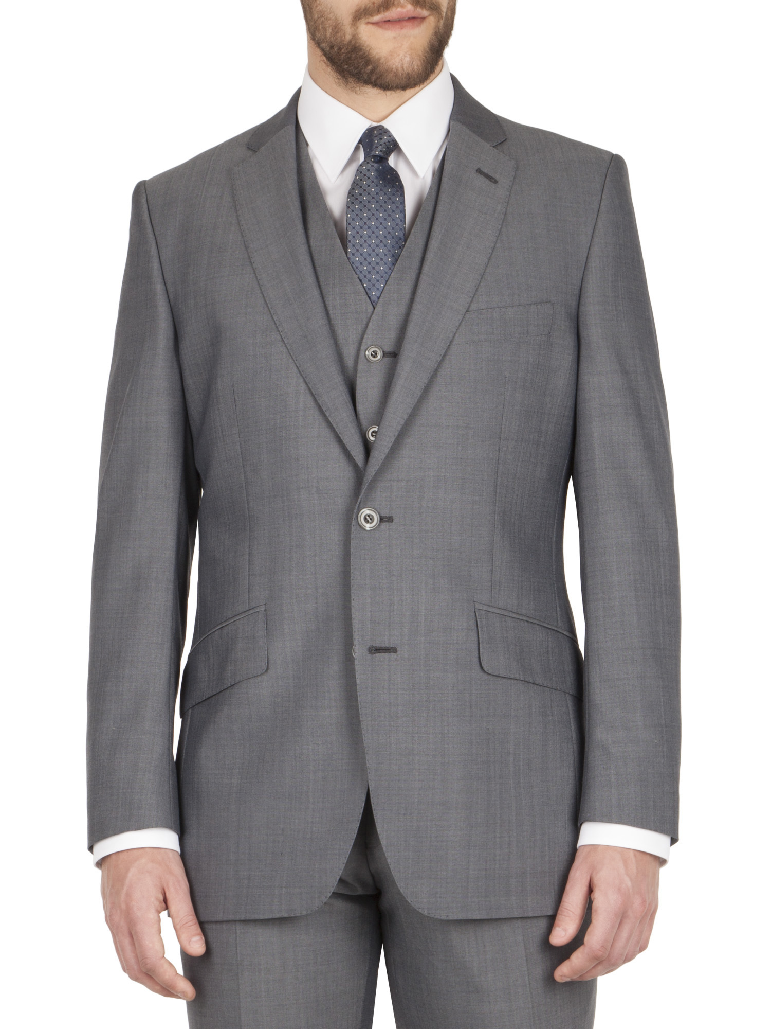 Grey Panama Regular Fit Mixer Jacket