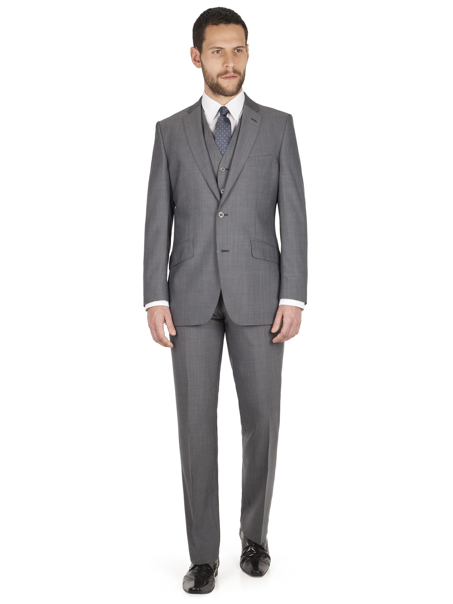 Grey Panama Regular Fit Mixer Jacket