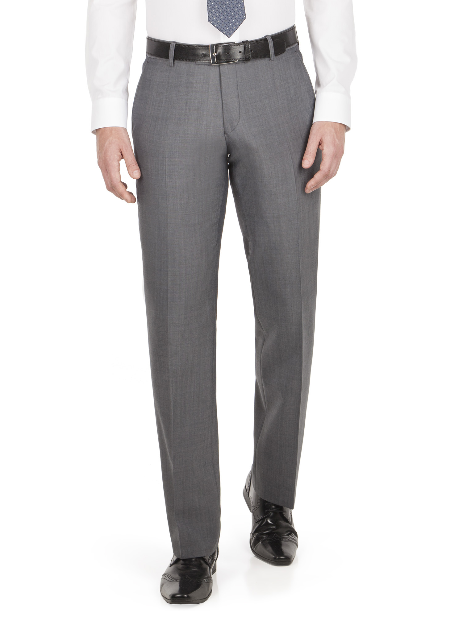 Grey Panama Regular Fit Mixer Trouser