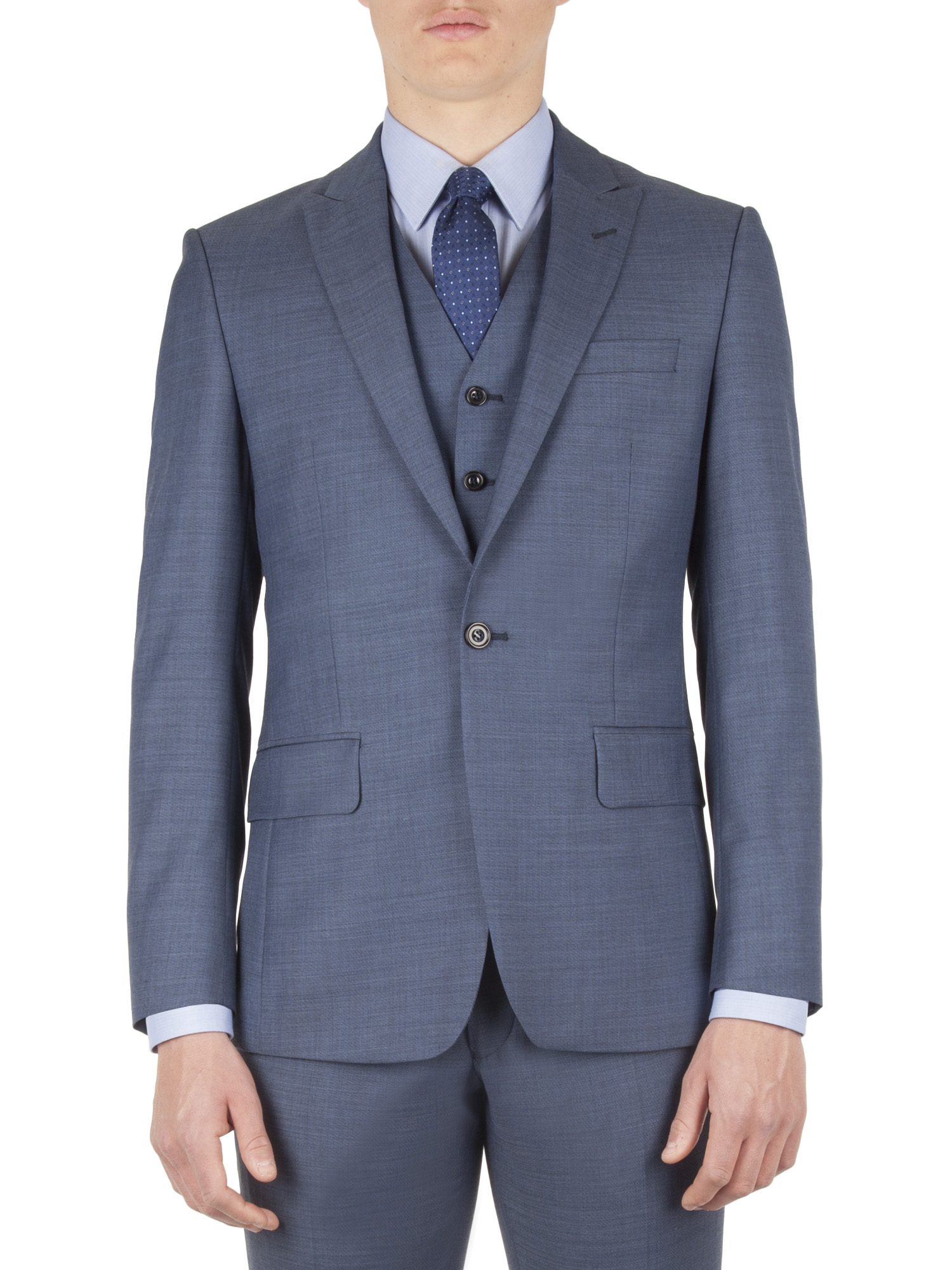 Blue Pick & Pick Slim Fit Mixer Jacket
