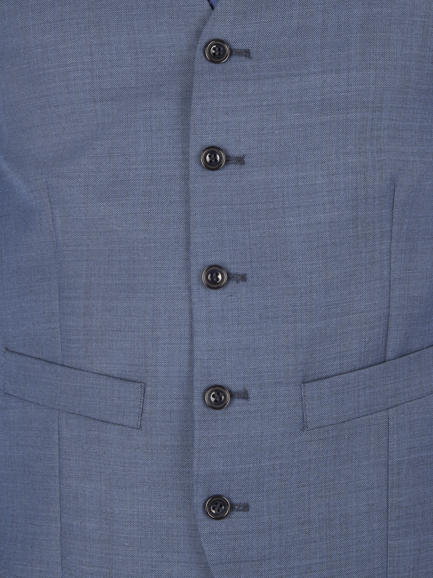 Blue Pick & Pick 5 Button Slim Fit Mixer Waistcoat