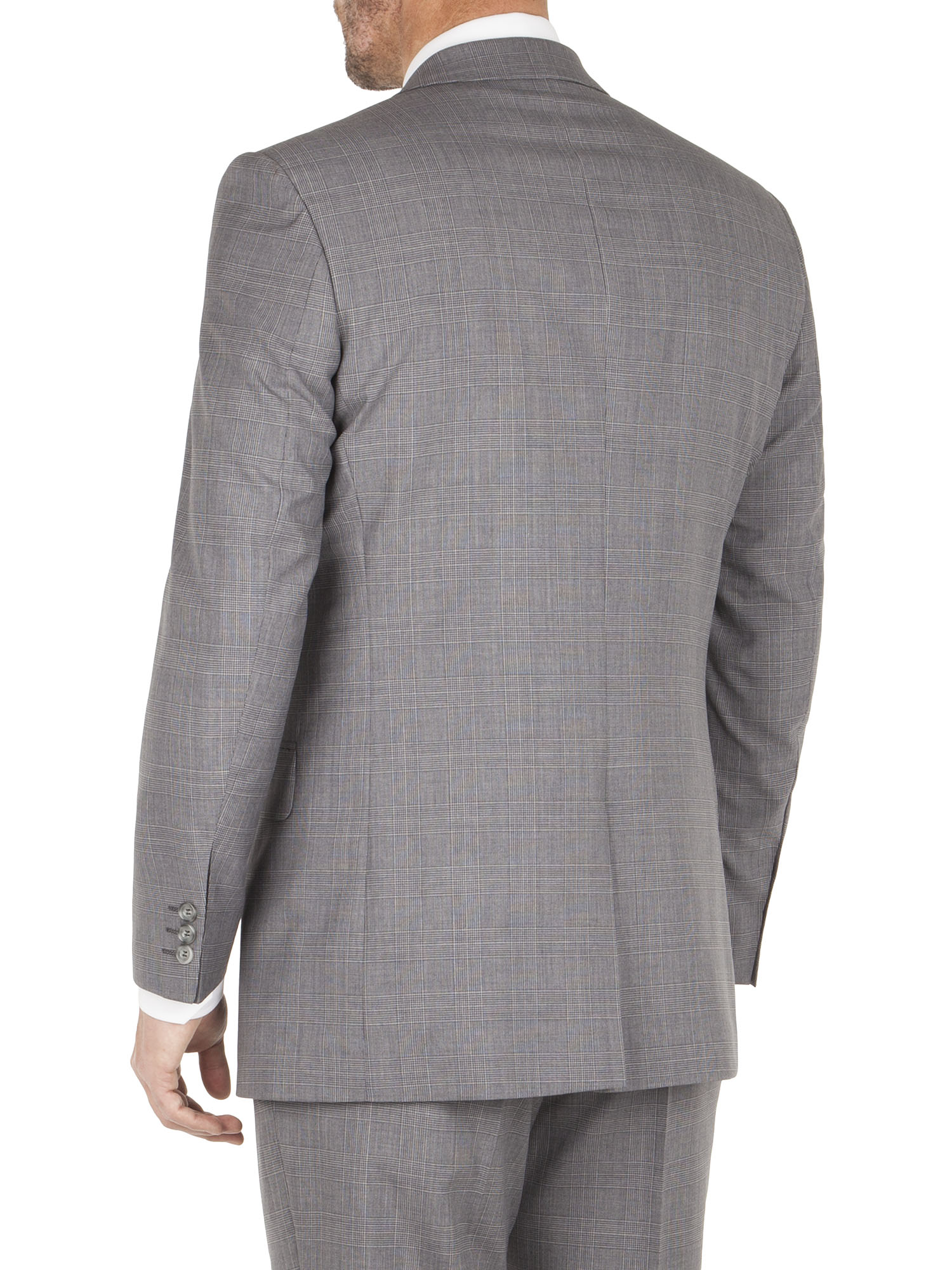 Grey Check Regular Fit Suit