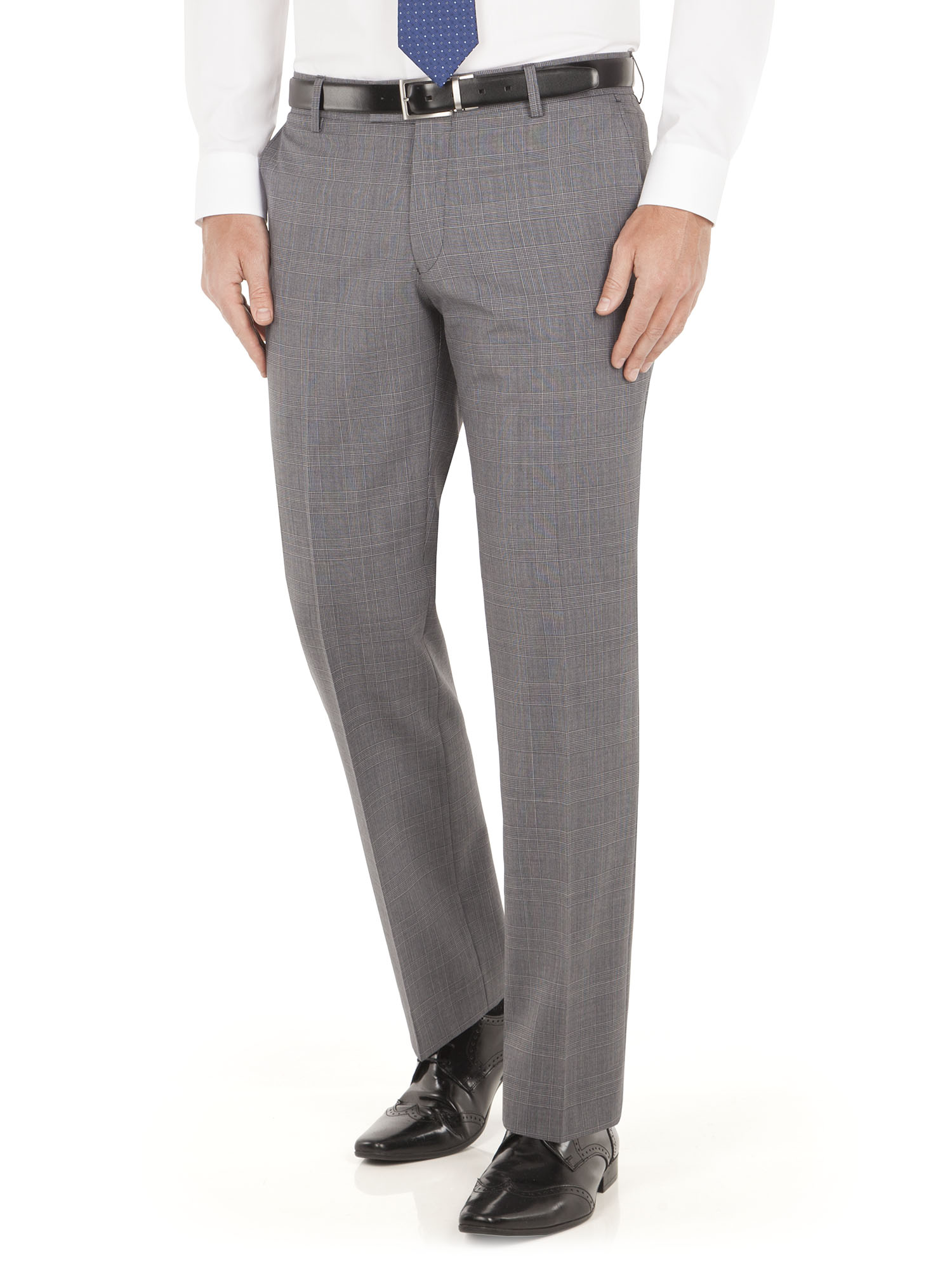 Grey Check Regular Fit Suit
