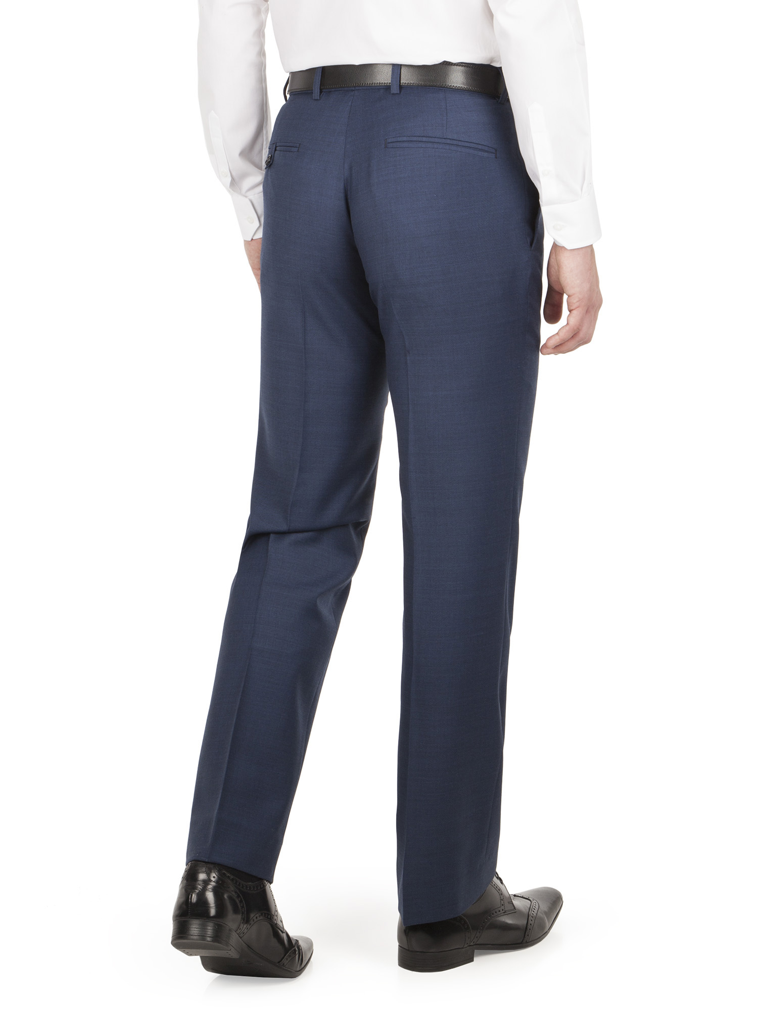 Dark Blue Sharkskin Regular Fit Suit