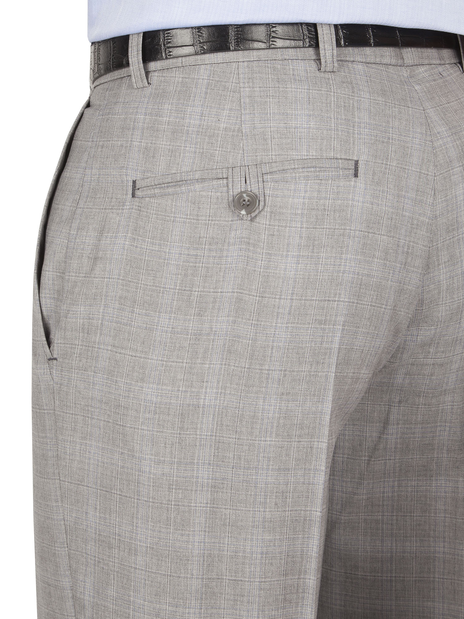 Grey with Blue Overcheck Tailored Fit Suit