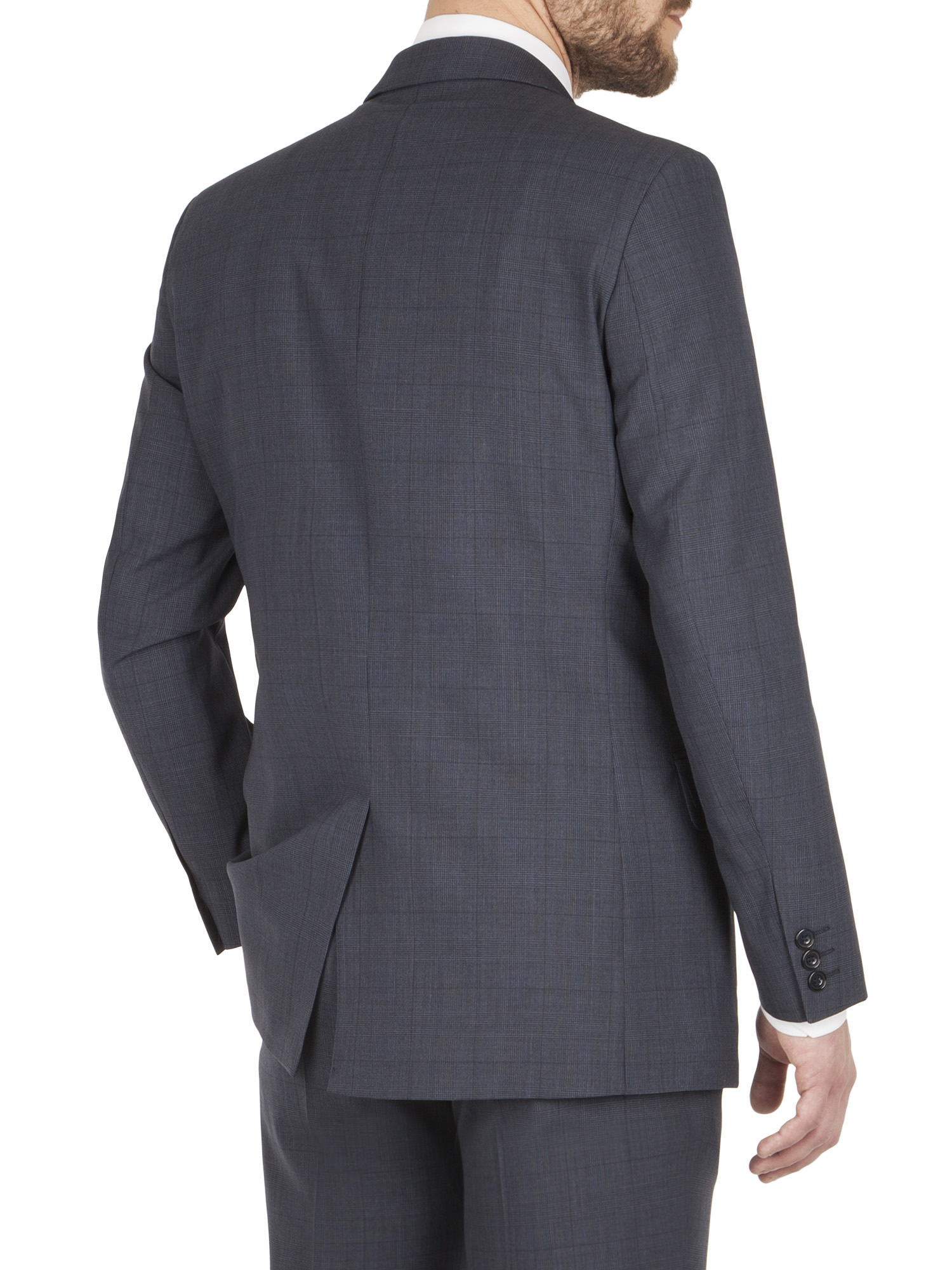 Navy Check Regular Fit Suit