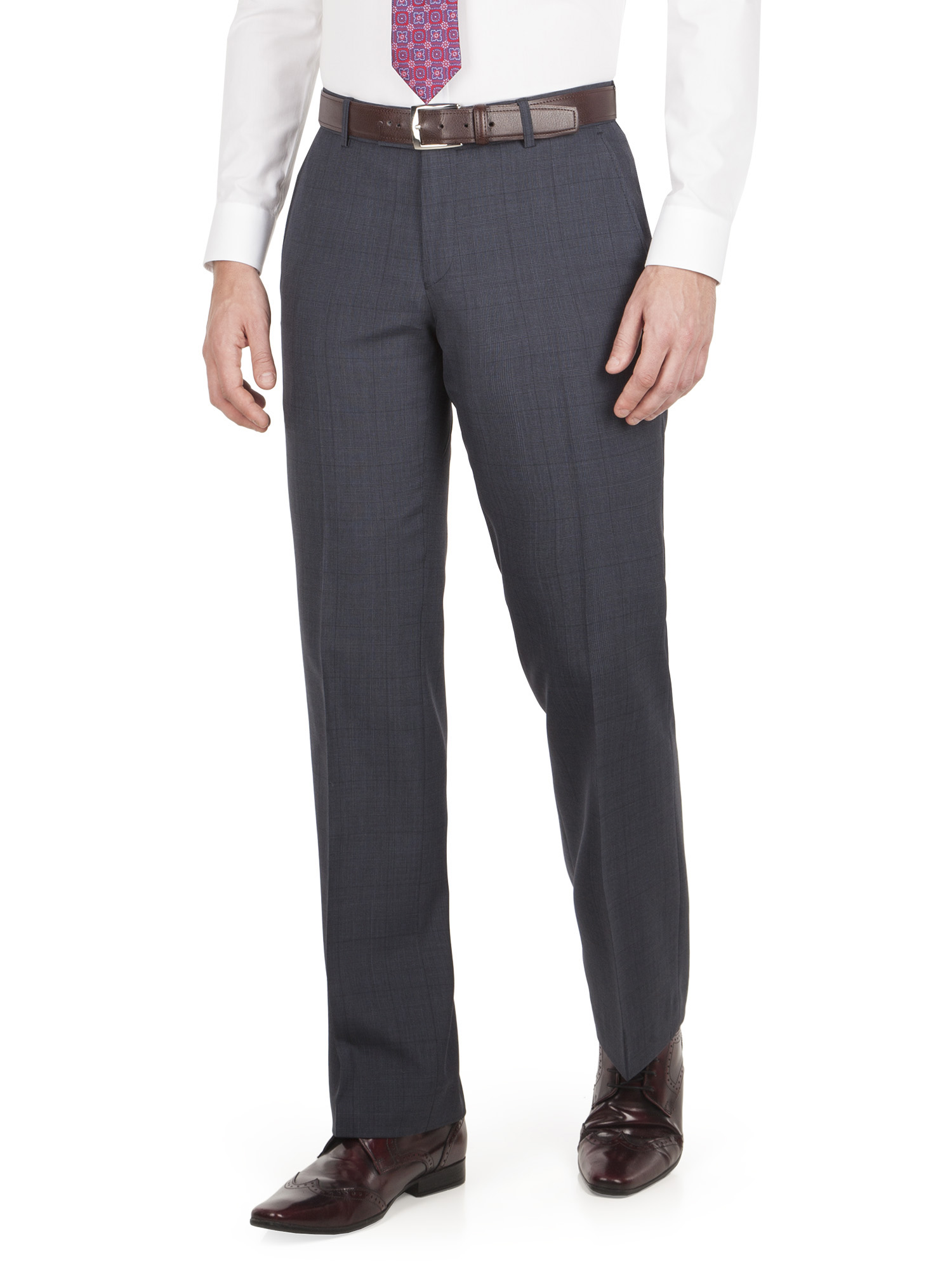 Navy Check Regular Fit Suit