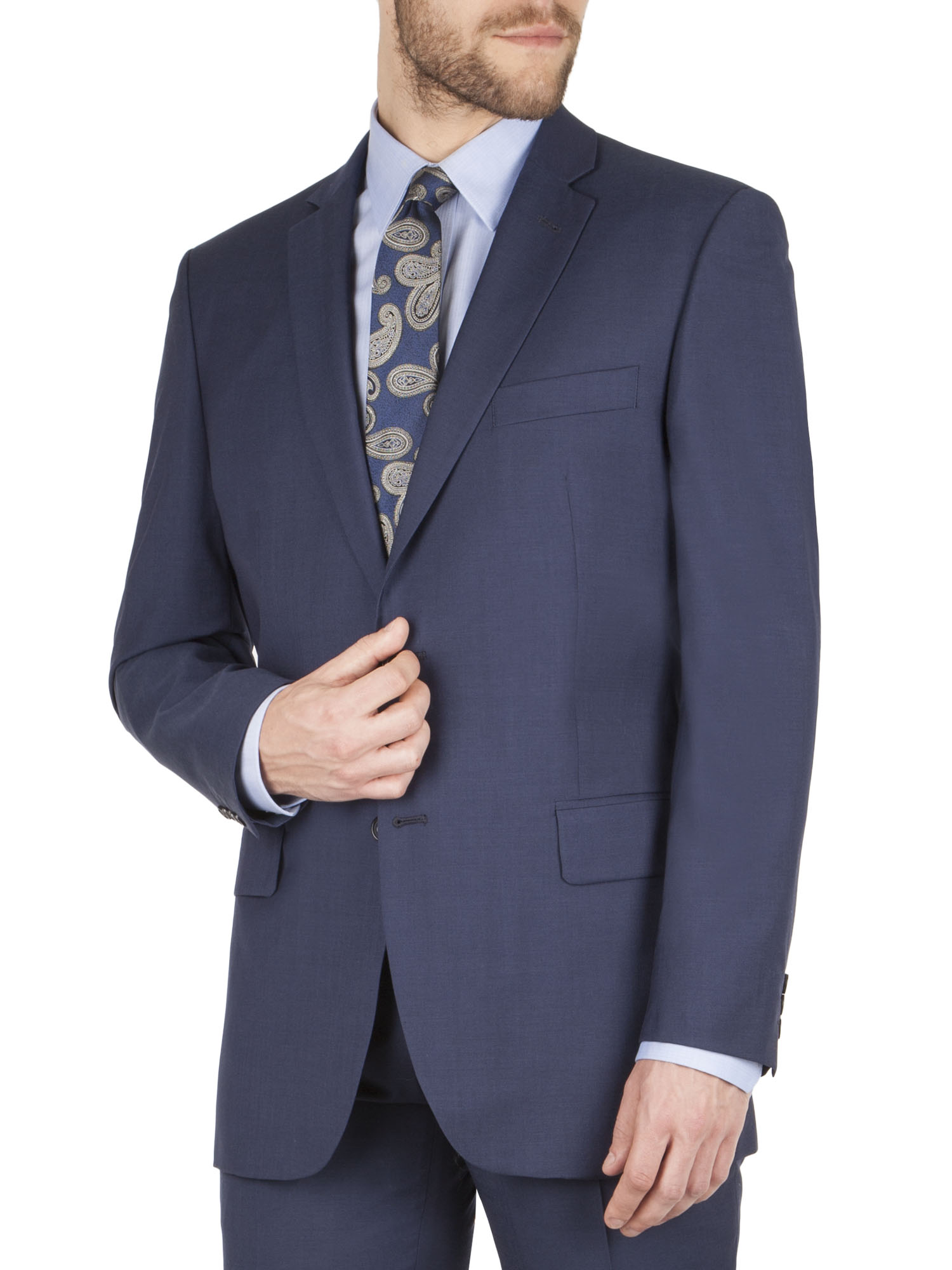 Blue Panama Regular Fit Suit