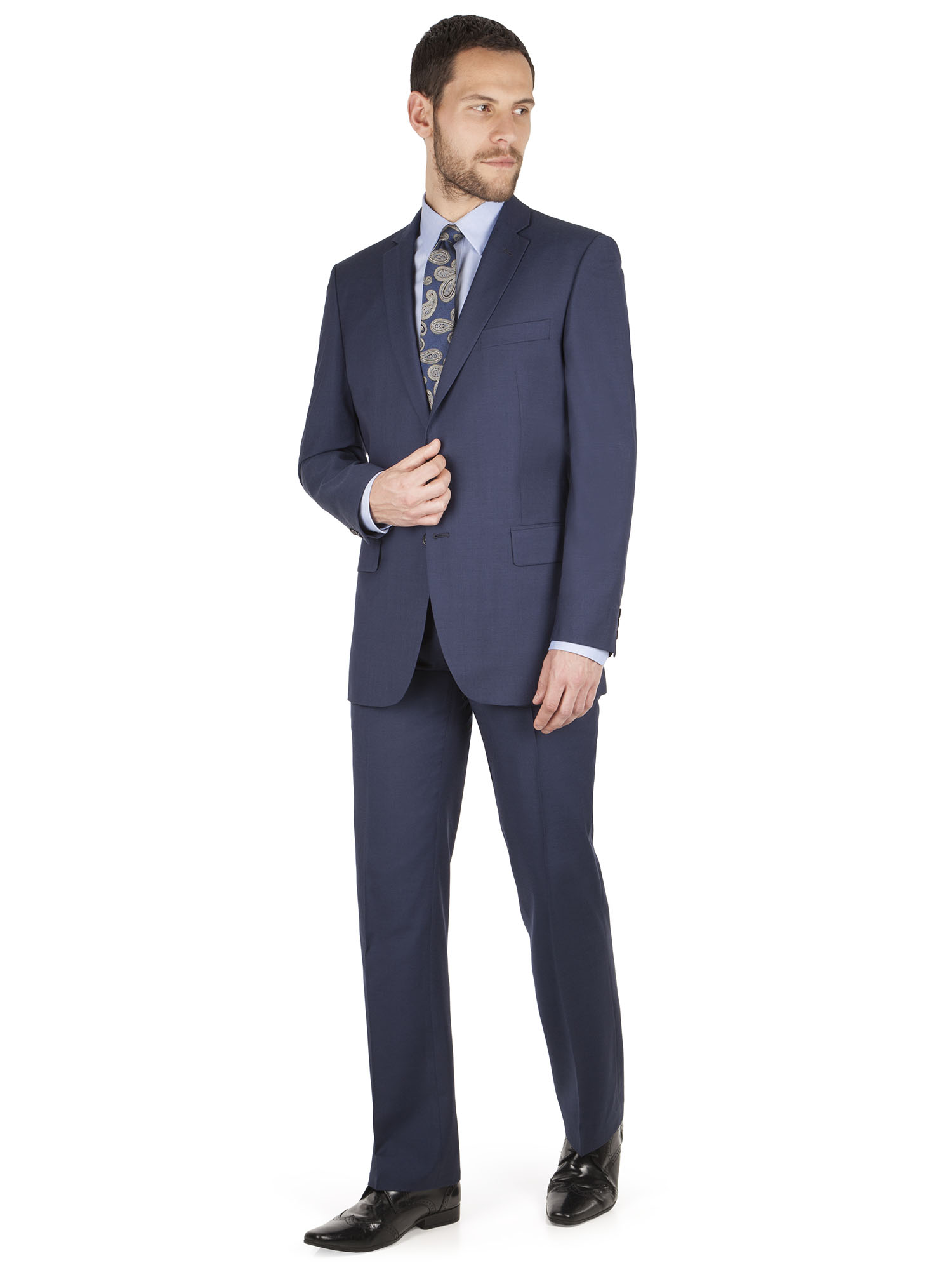 Blue Panama Regular Fit Suit