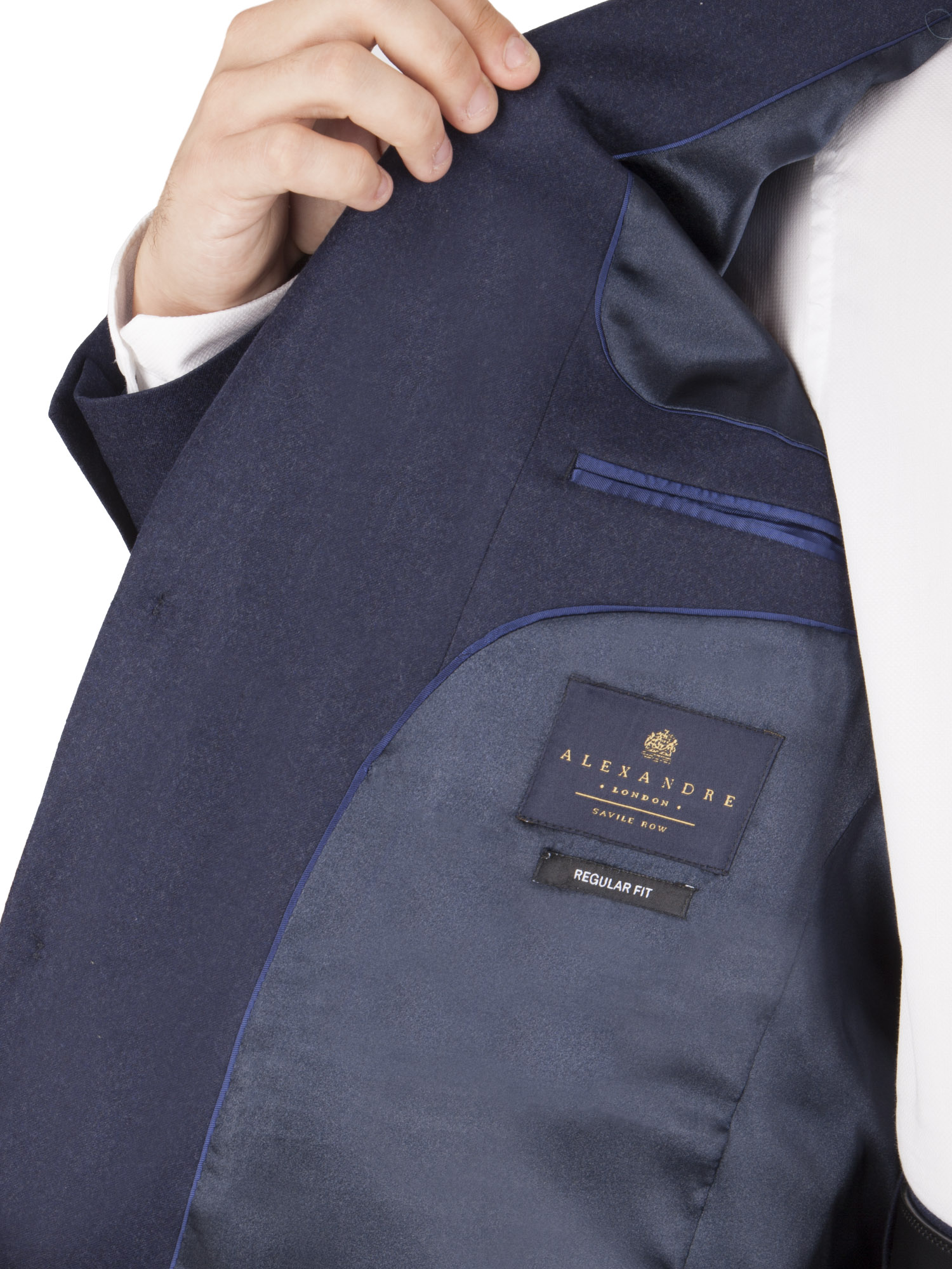 Navy Flannel Regular Fit Suit