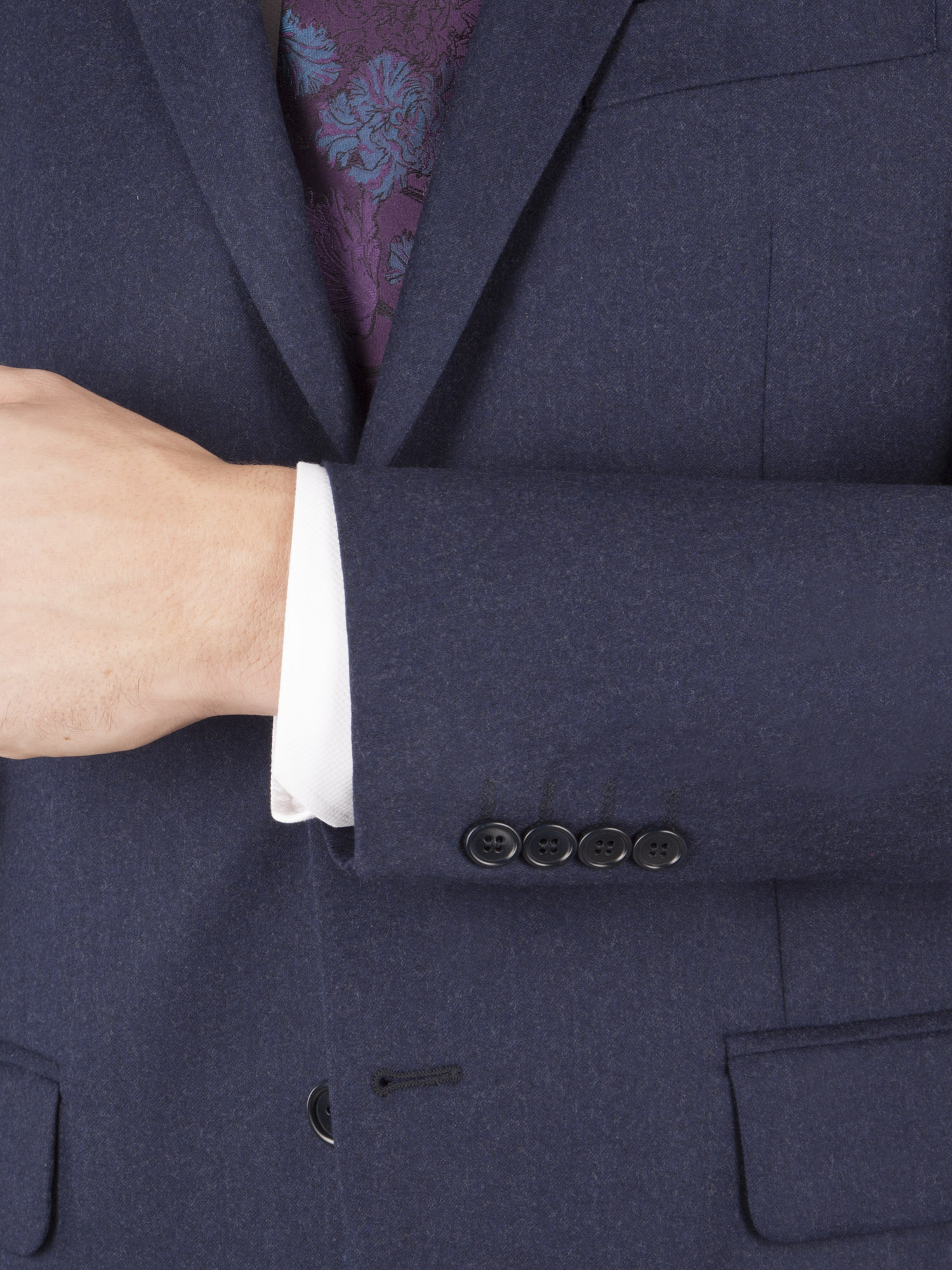 Navy Flannel Regular Fit Suit