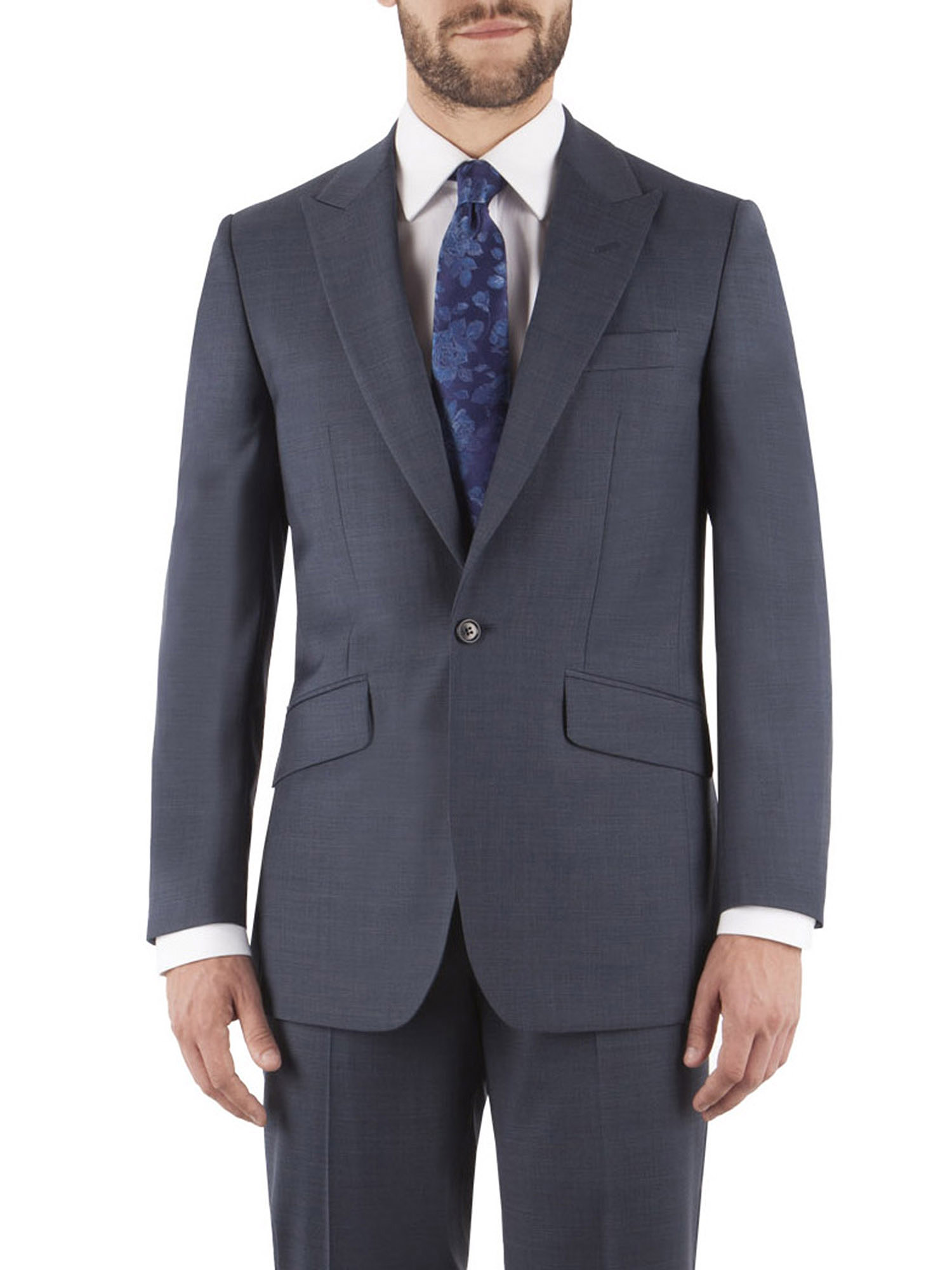 Dark Airforce Blue Pick & Pick Tailored Fit Suit