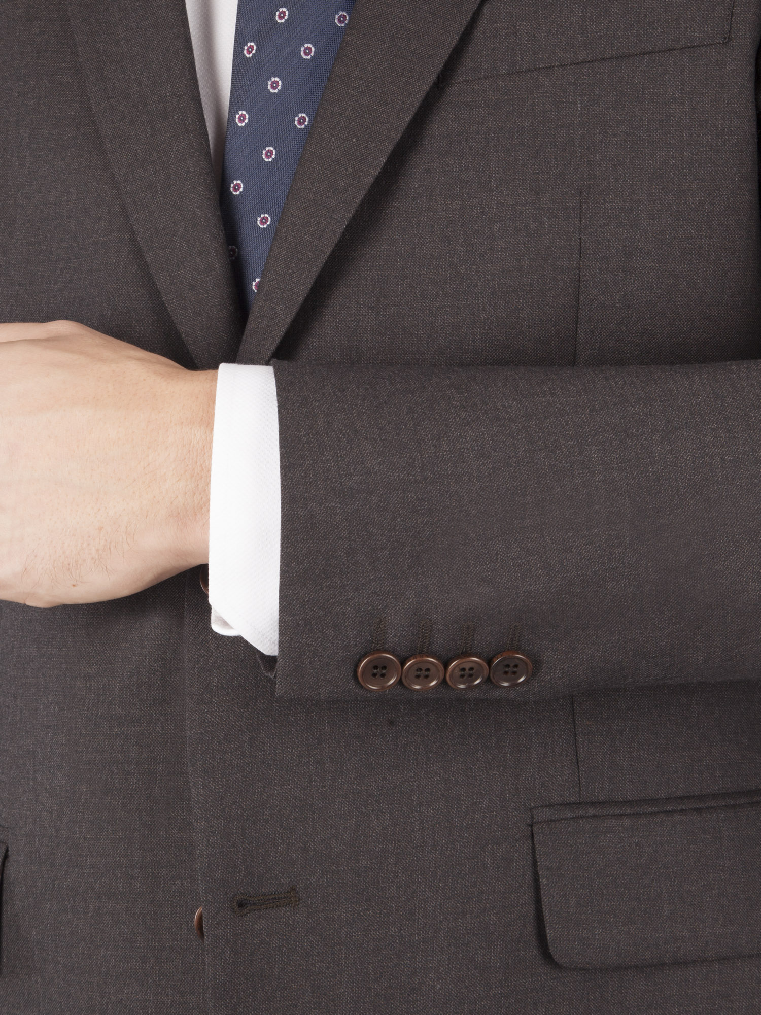 Plain Brown Regular Fit Suit