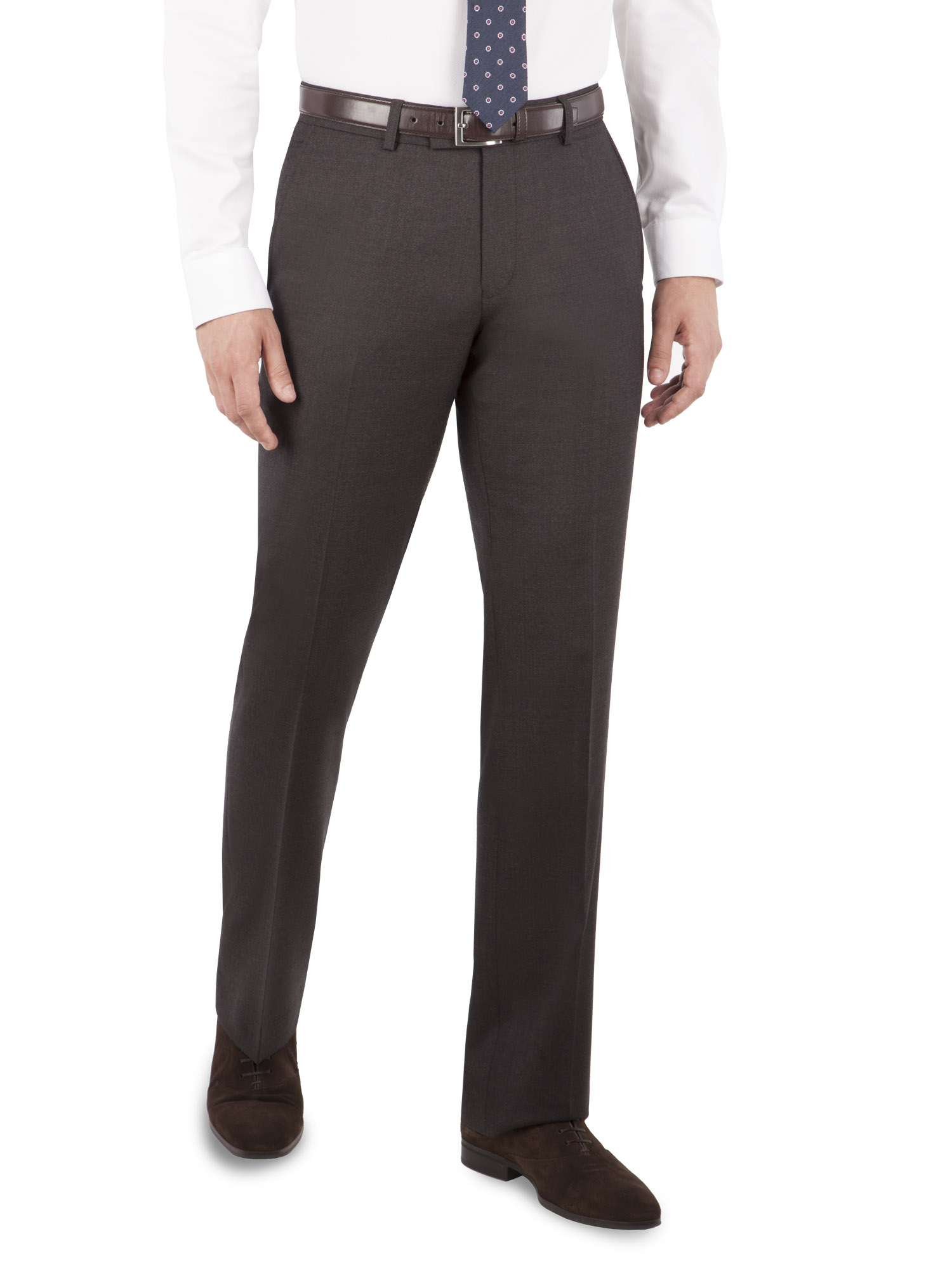 Plain Brown Regular Fit Suit