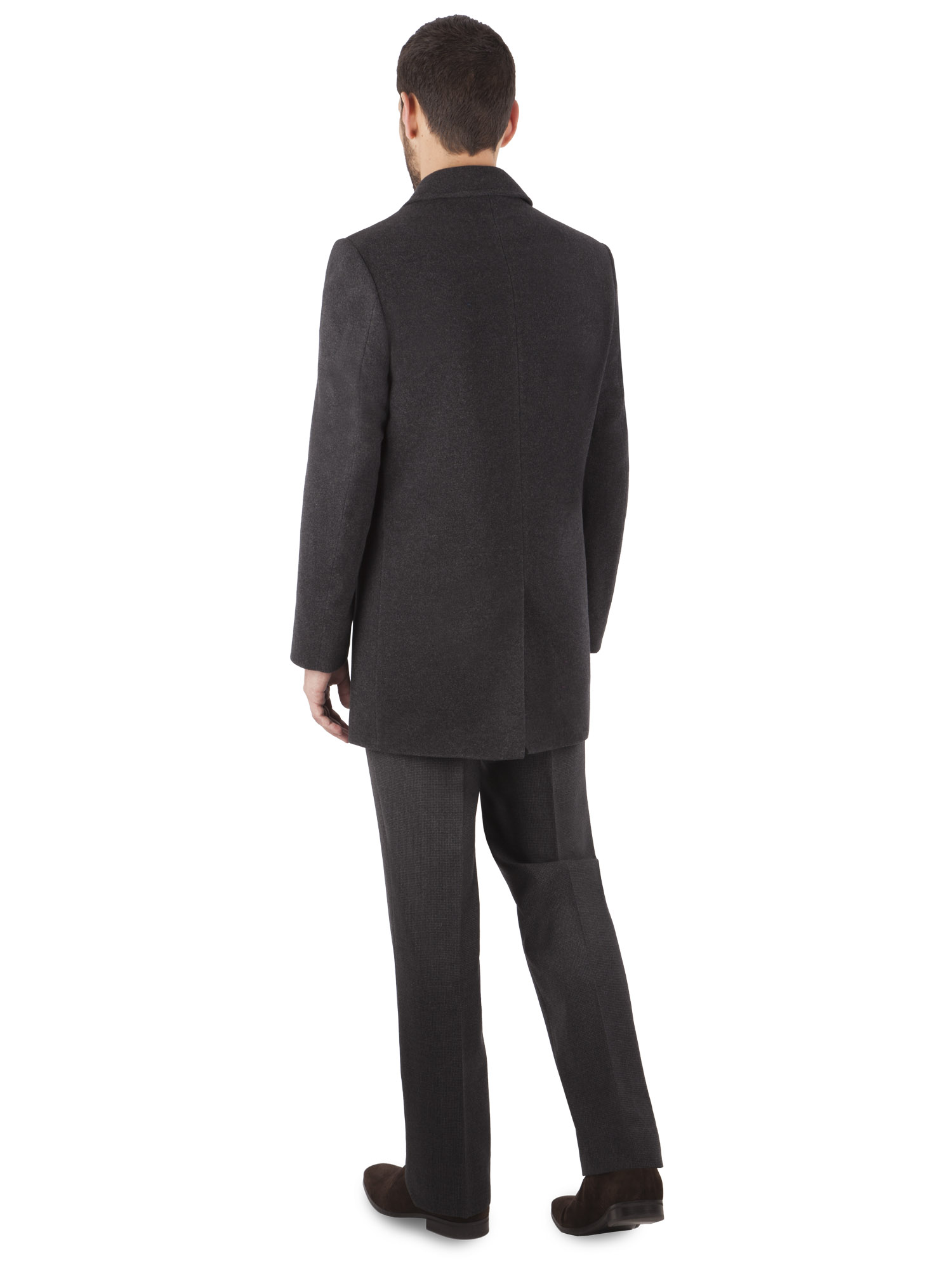 Plain Charcoal Grey Car Coat