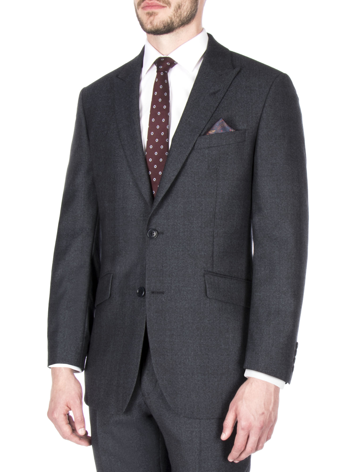 Navy Charcoal Check Regular Fit Suit