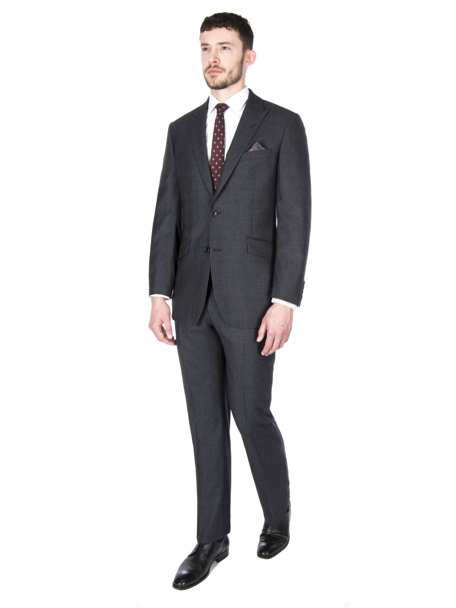 Navy Charcoal Check Regular Fit Suit