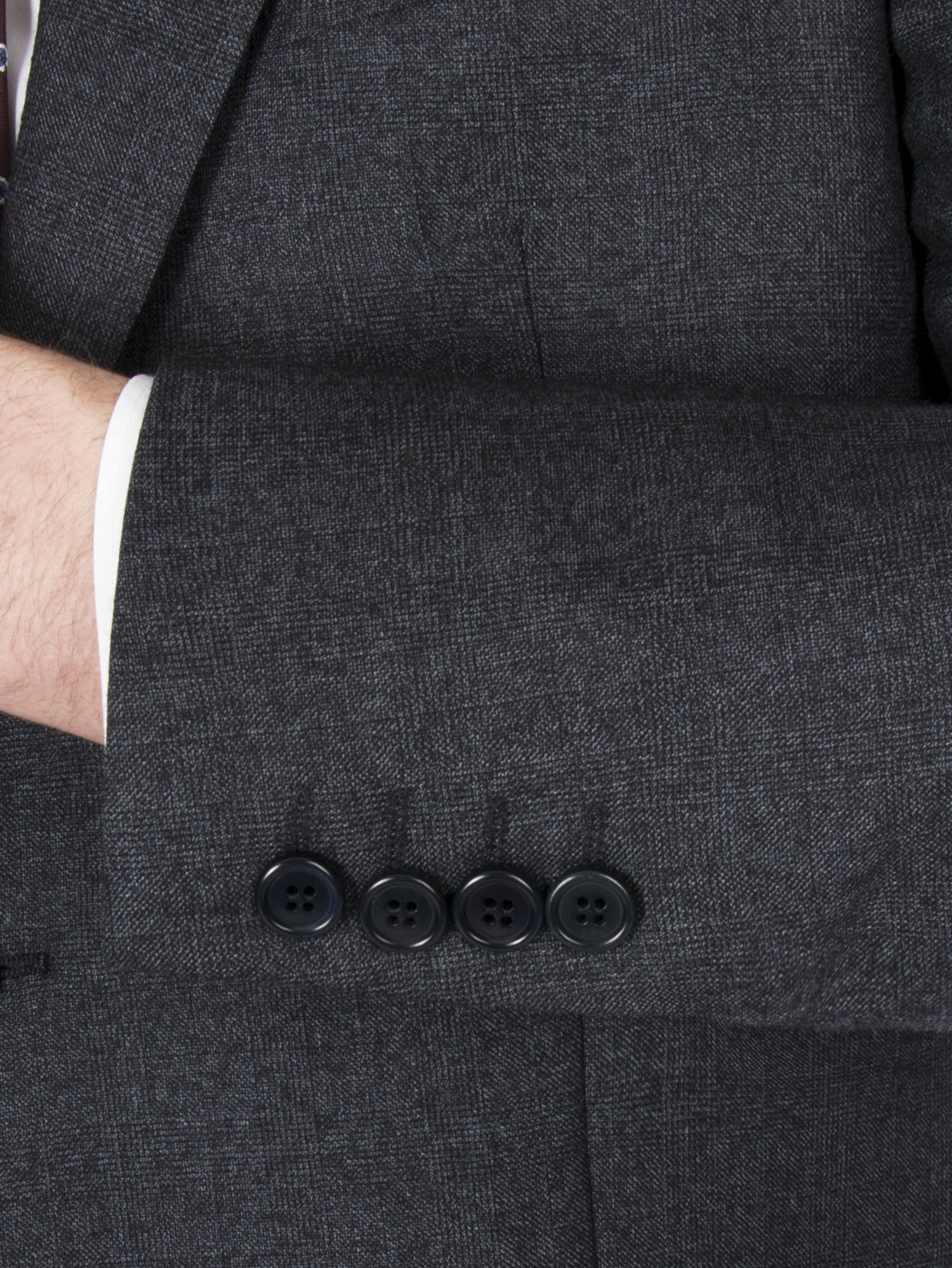 Navy Charcoal Check Regular Fit Suit