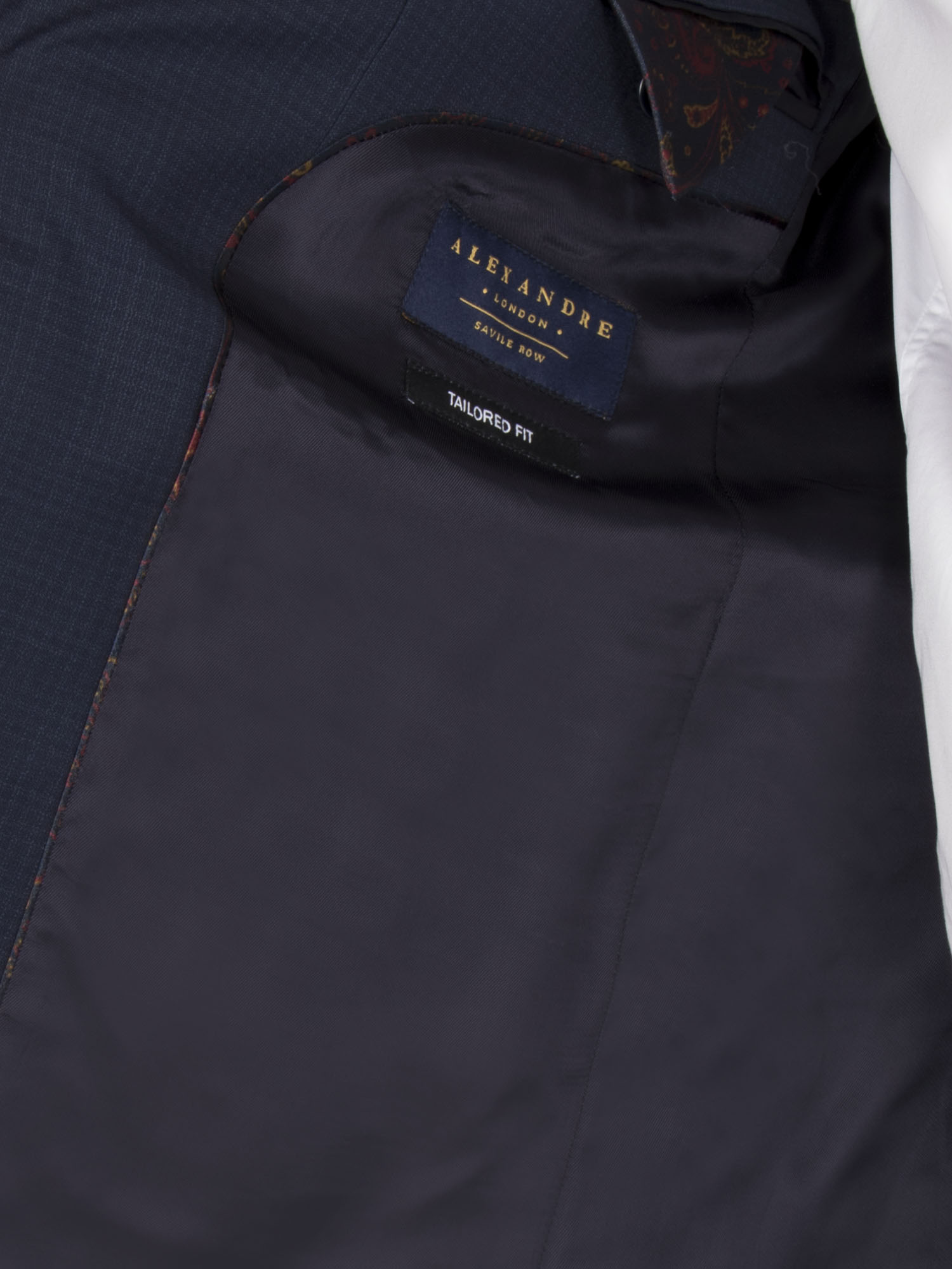 Navy Broken Gingham Micro Check Tailored Fit Suit