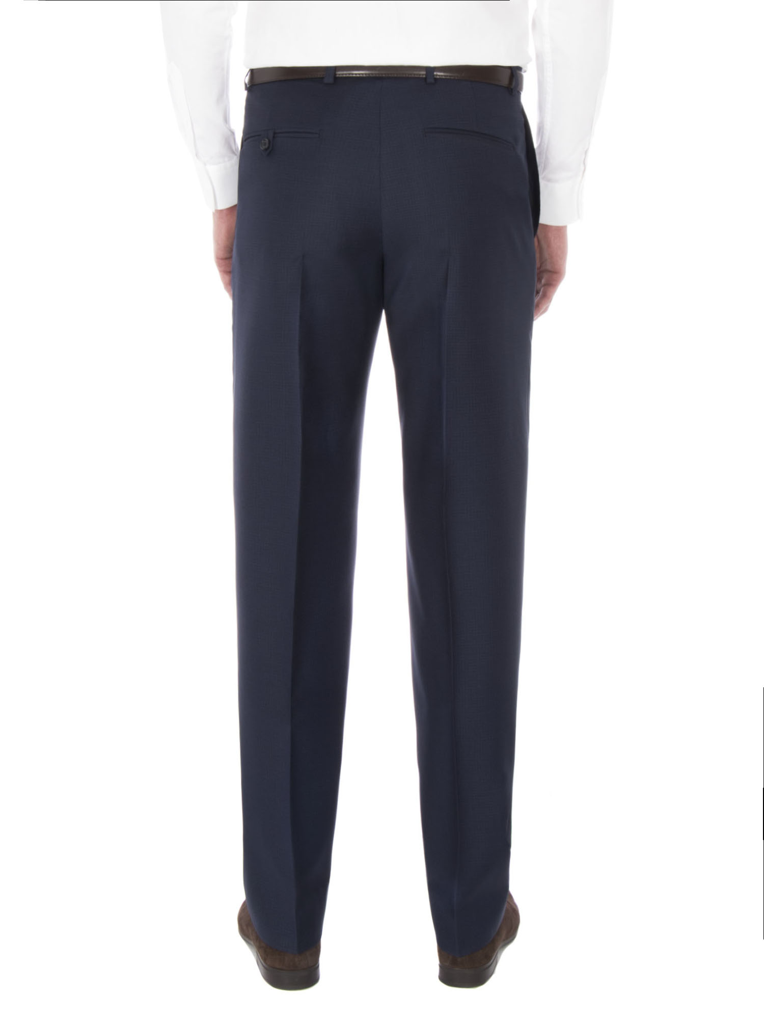 Navy Broken Gingham Micro Check Tailored Fit Suit