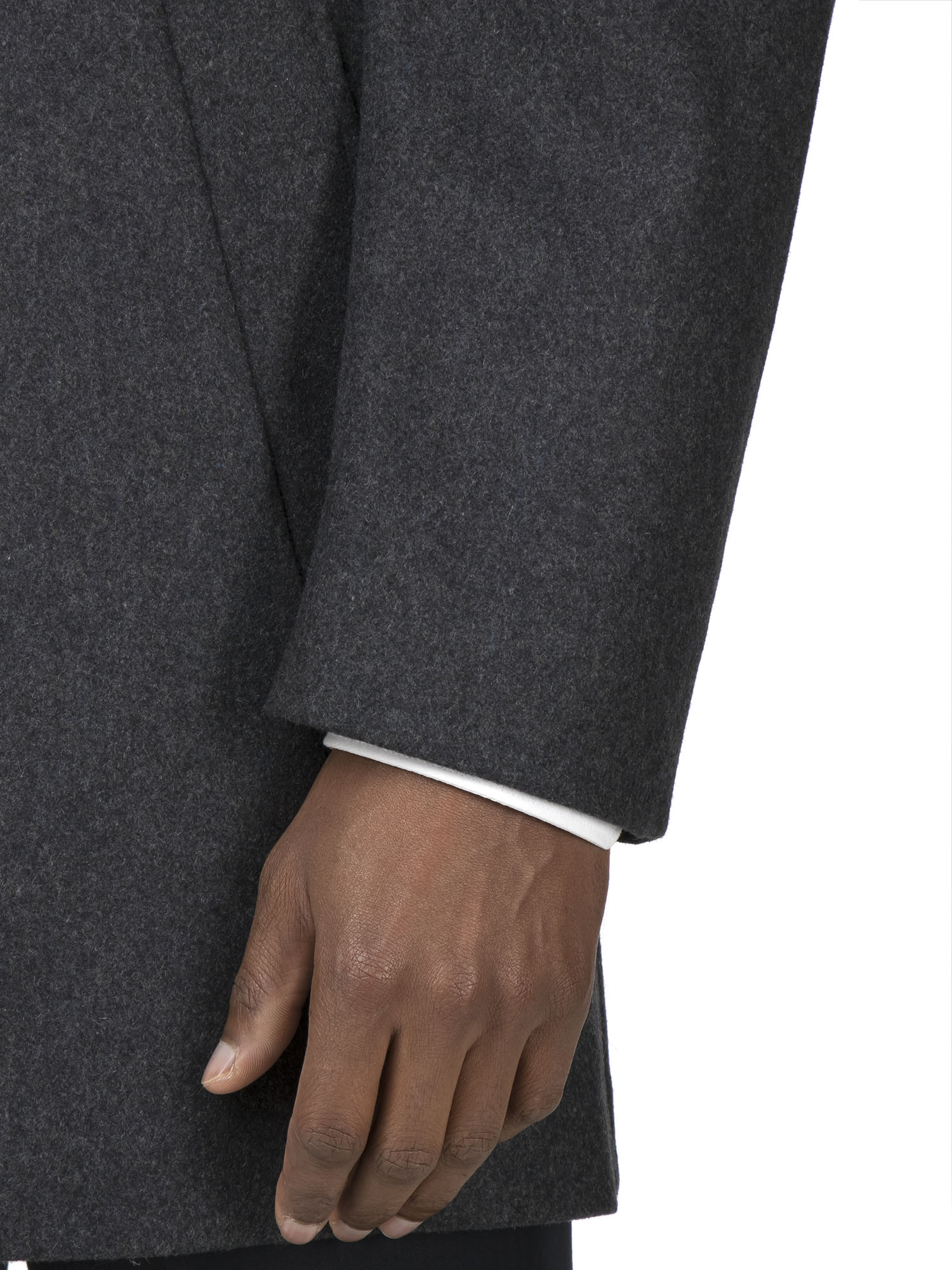 Charcoal Melton Car Coat