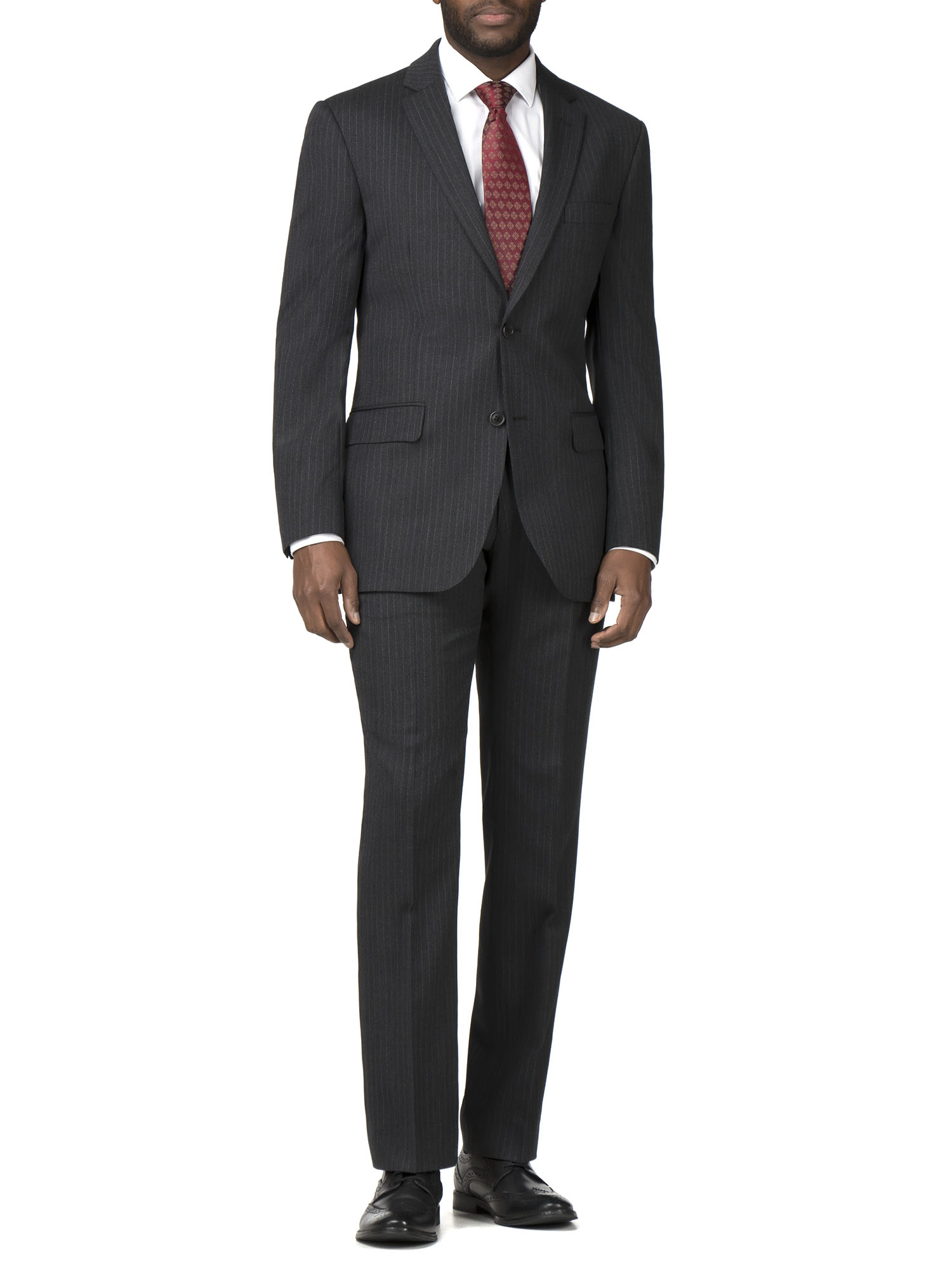 Grey Pinstripe Regular Fit Suit