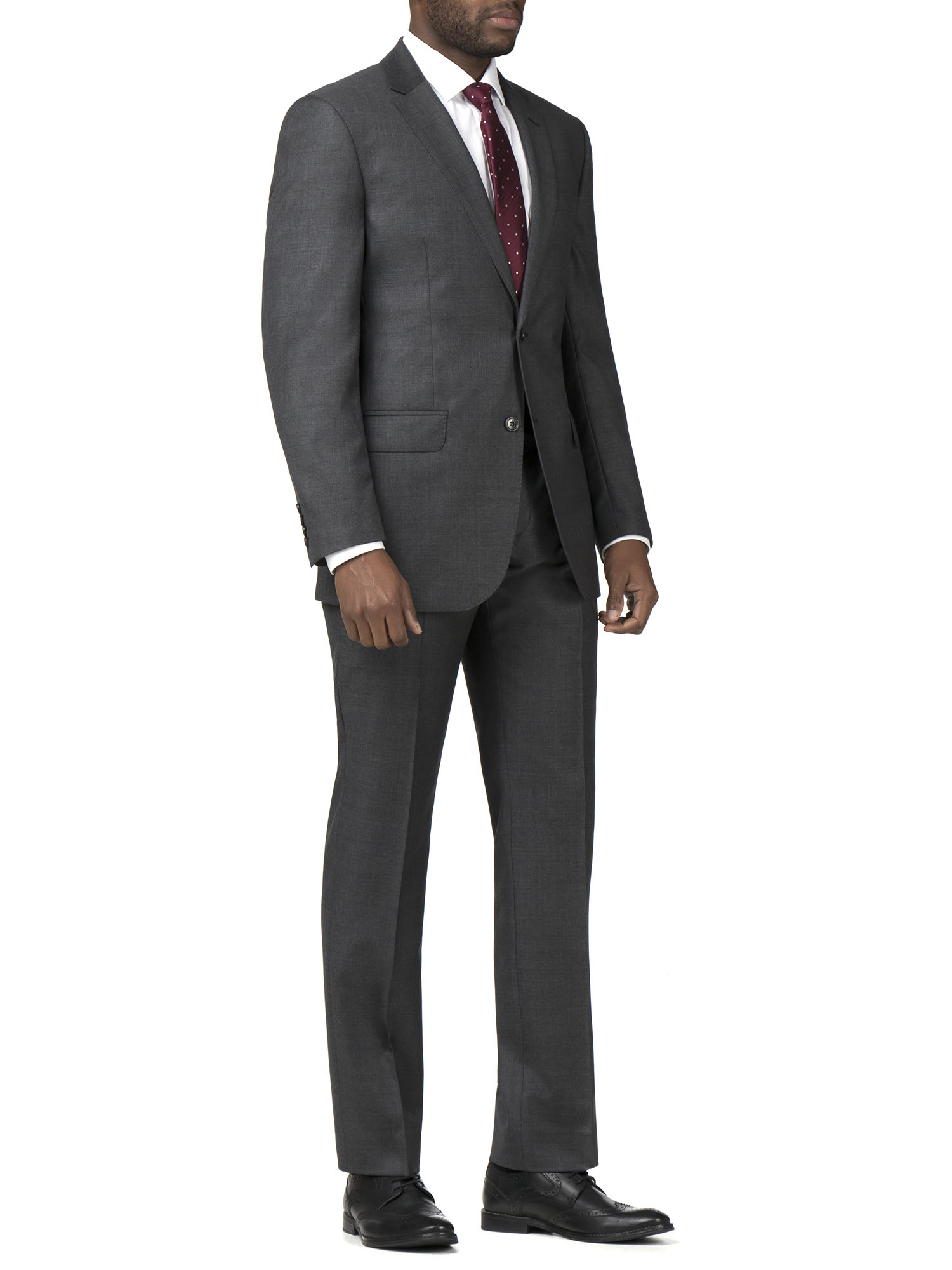 Charcoal Pick and Pick Regular Fit Suit