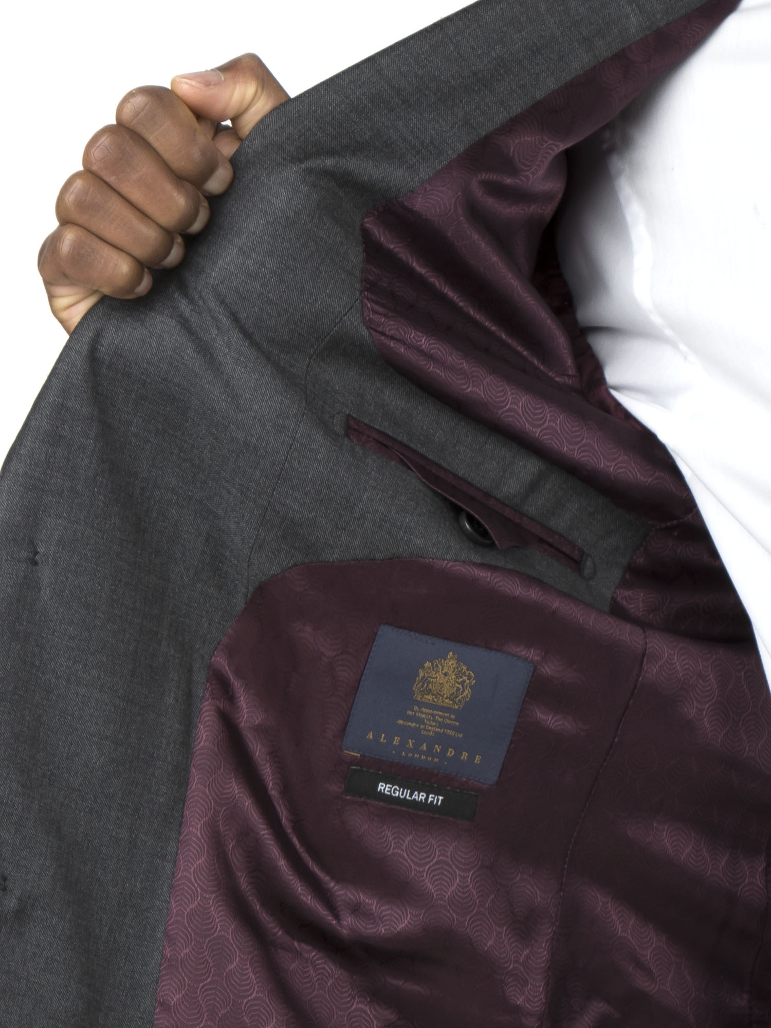 Charcoal Pick and Pick Regular Fit Suit
