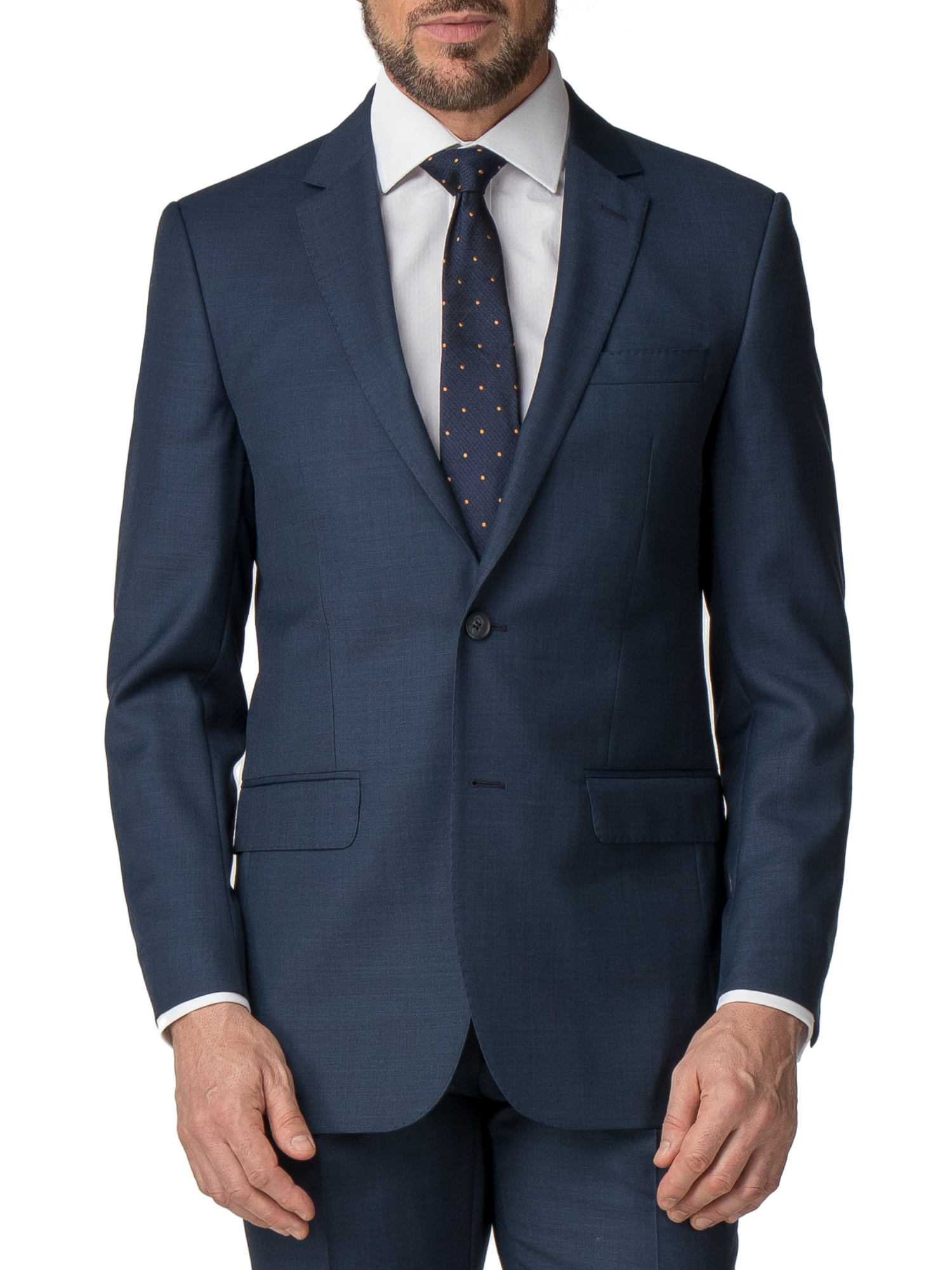 Blue Pick and Pick Regular Fit Trouser