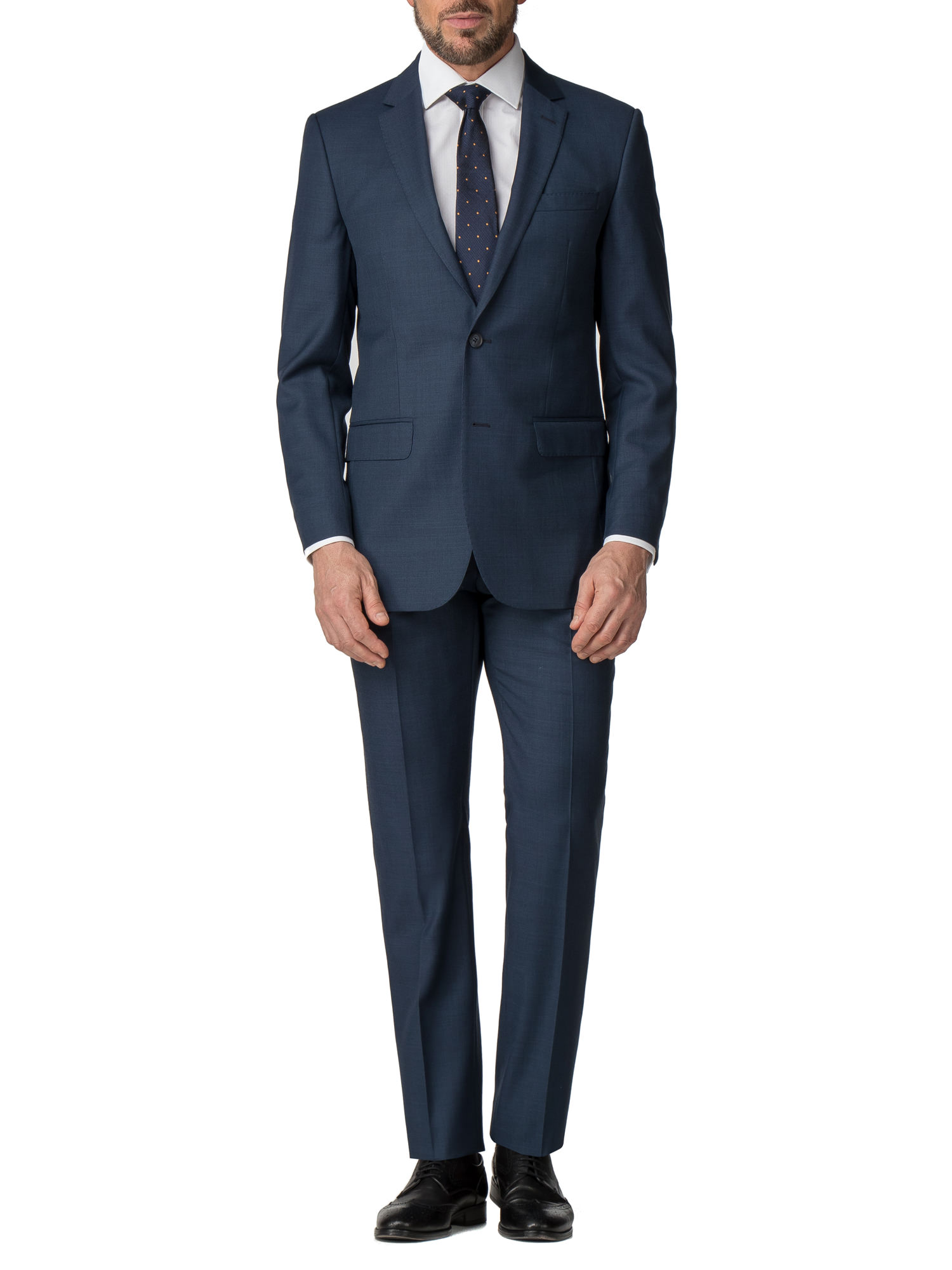 Blue Pick and Pick Regular Fit Trouser