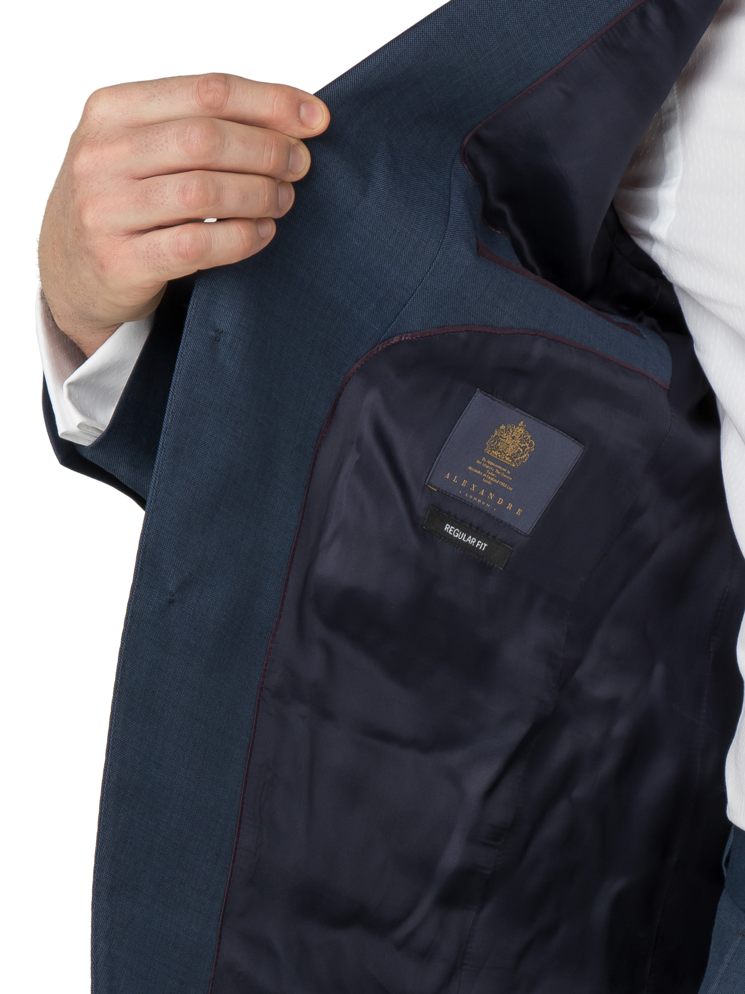Blue Pick and Pick Regular Fit Trouser