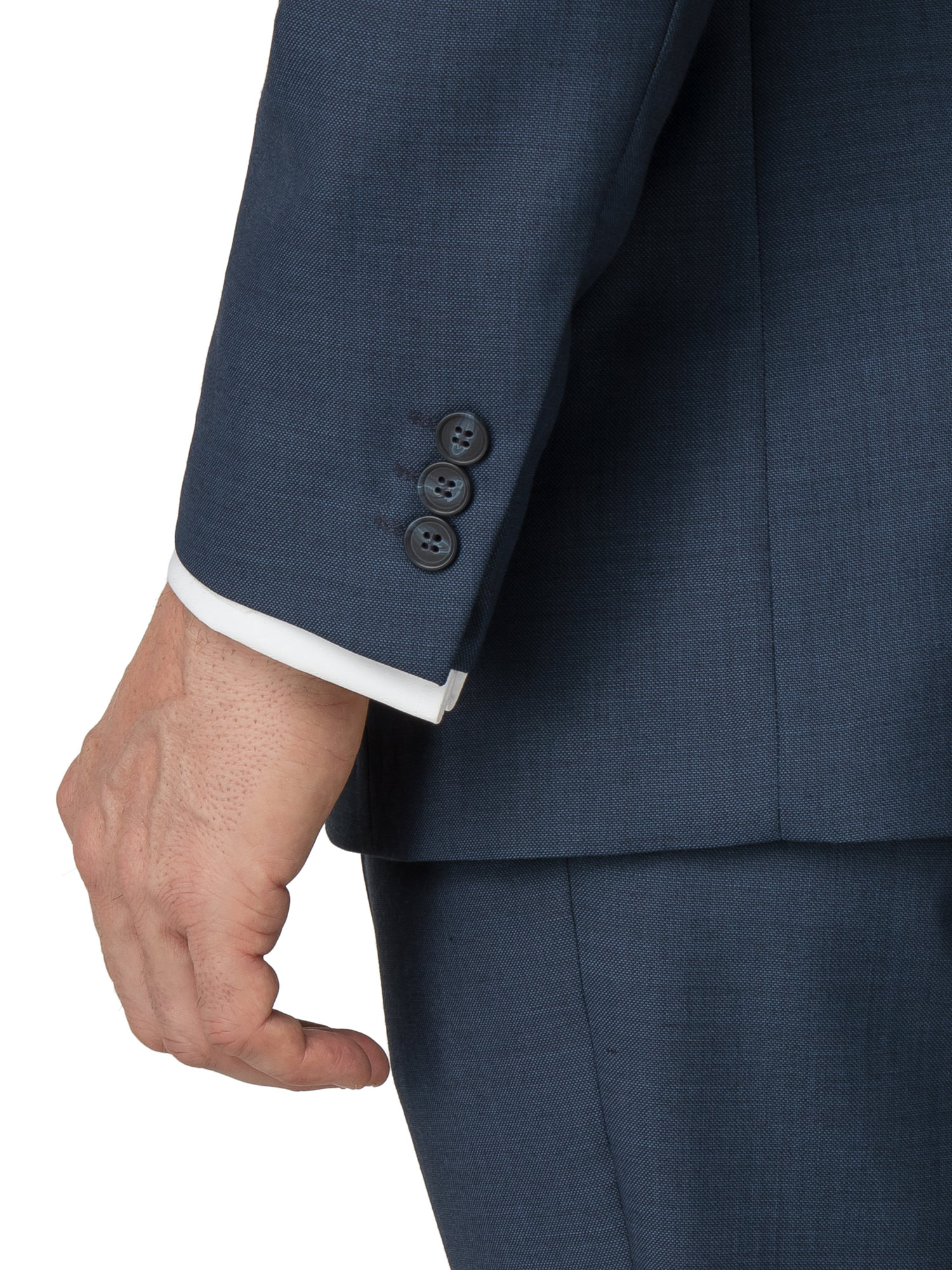 Blue Pick and Pick Regular Fit Trouser