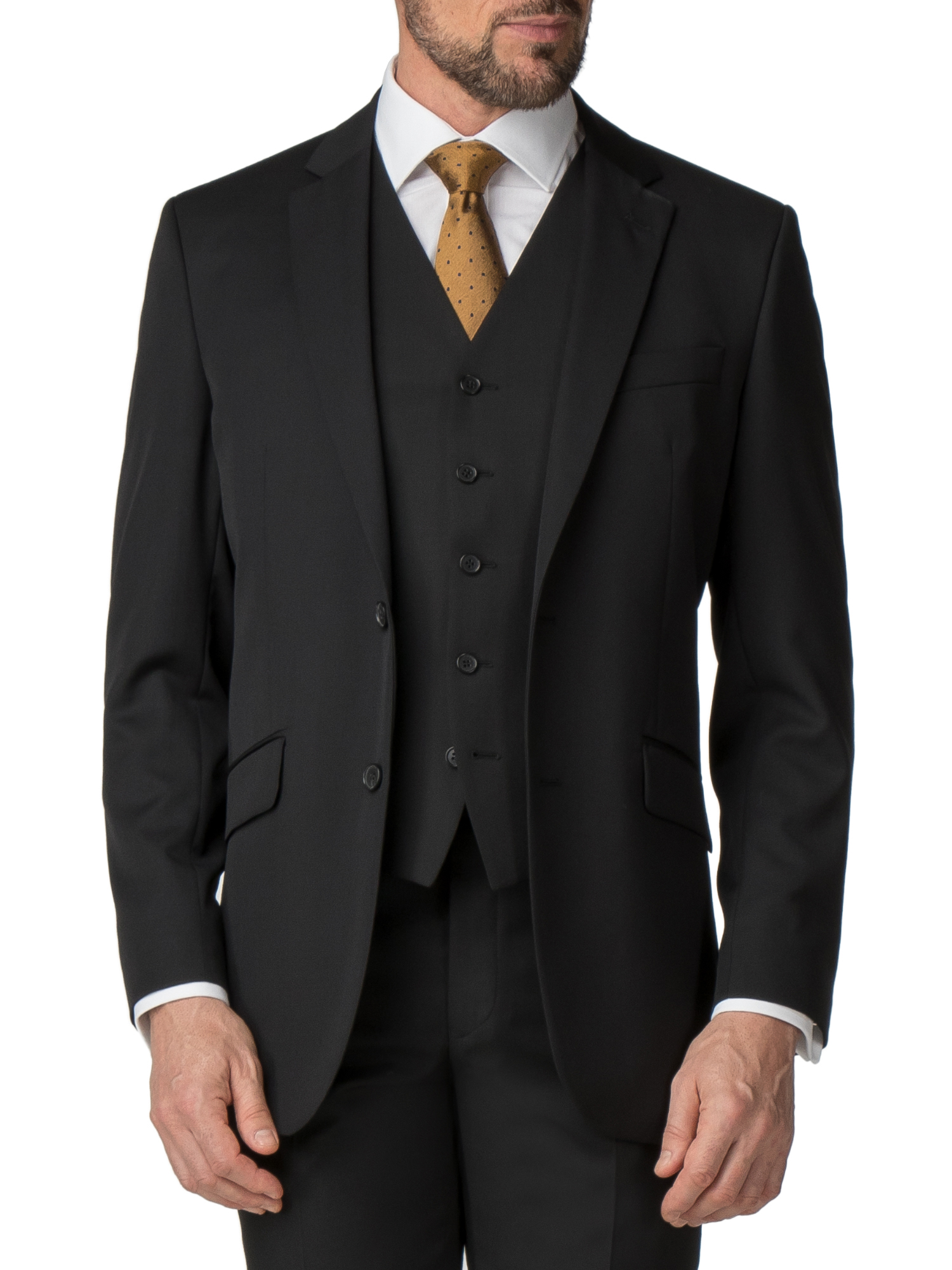 Black Twill Regular Fit Mixer Jacket