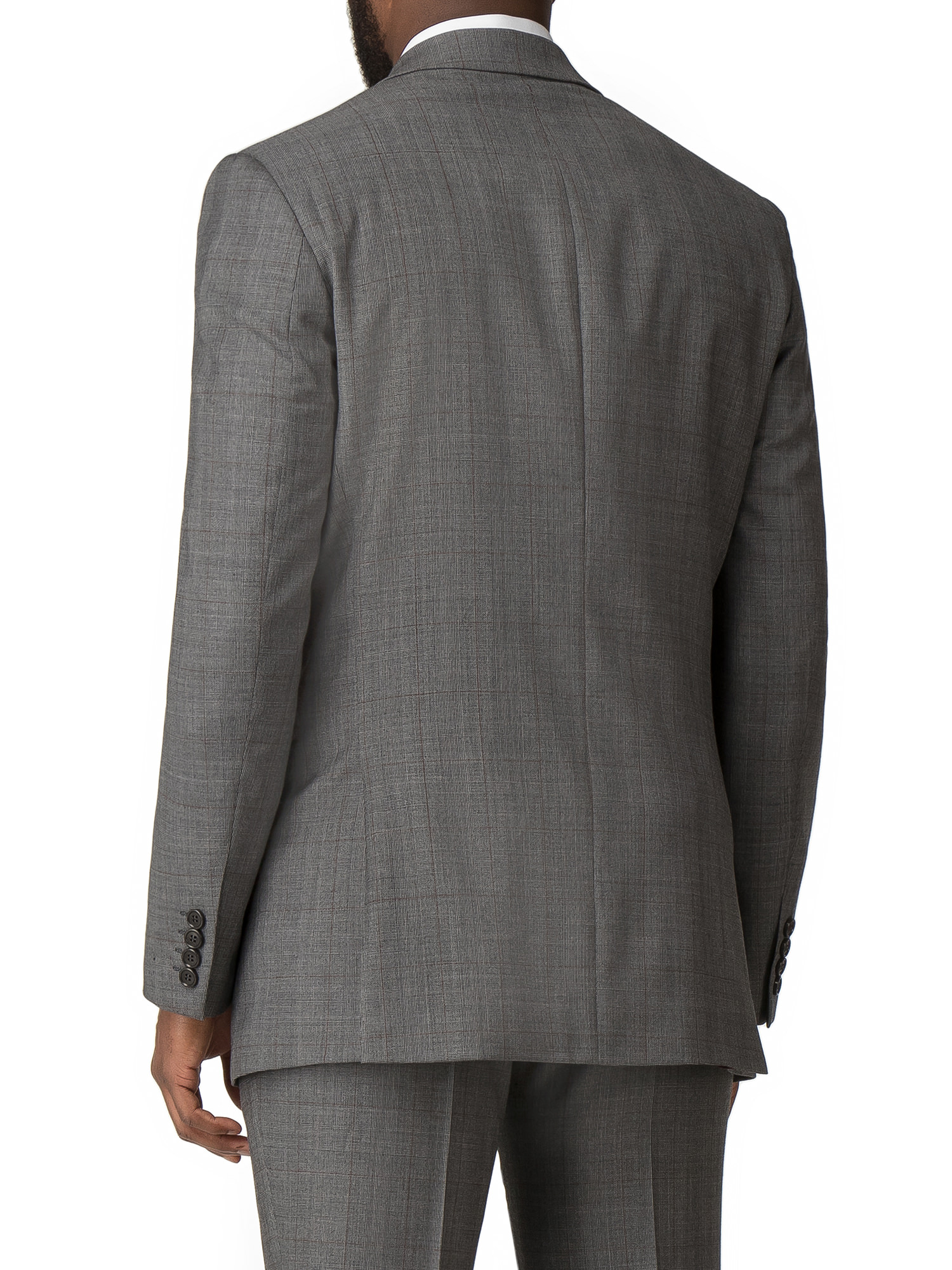 Grey Prince of Wales Check Regular Fit Suit