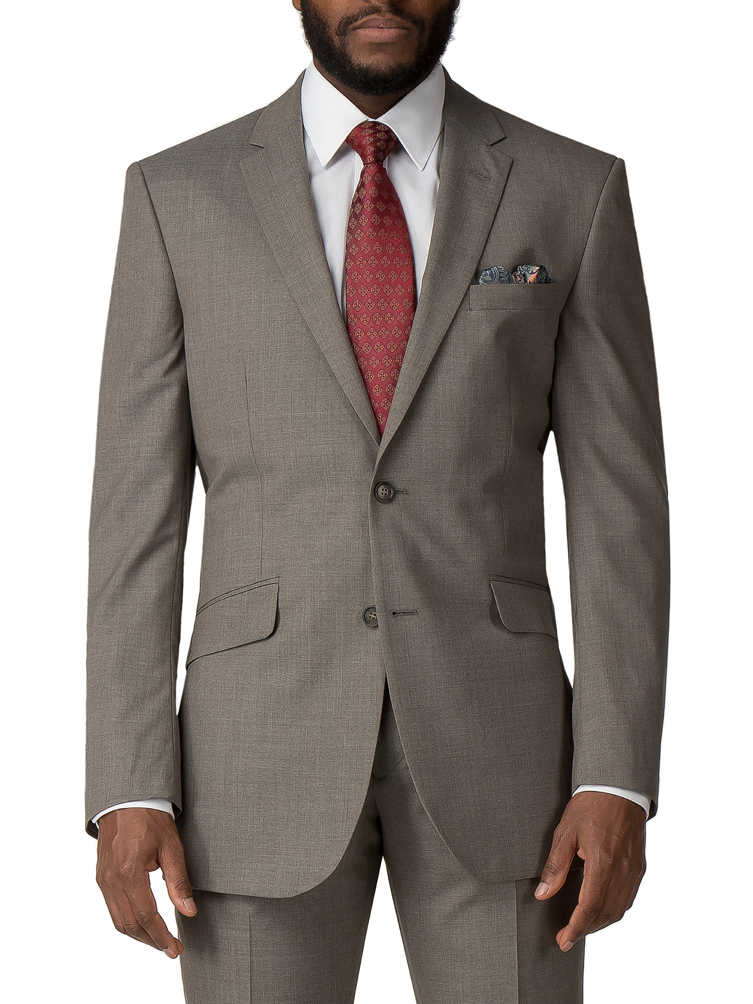 Taupe Panama Regular Fit Suit