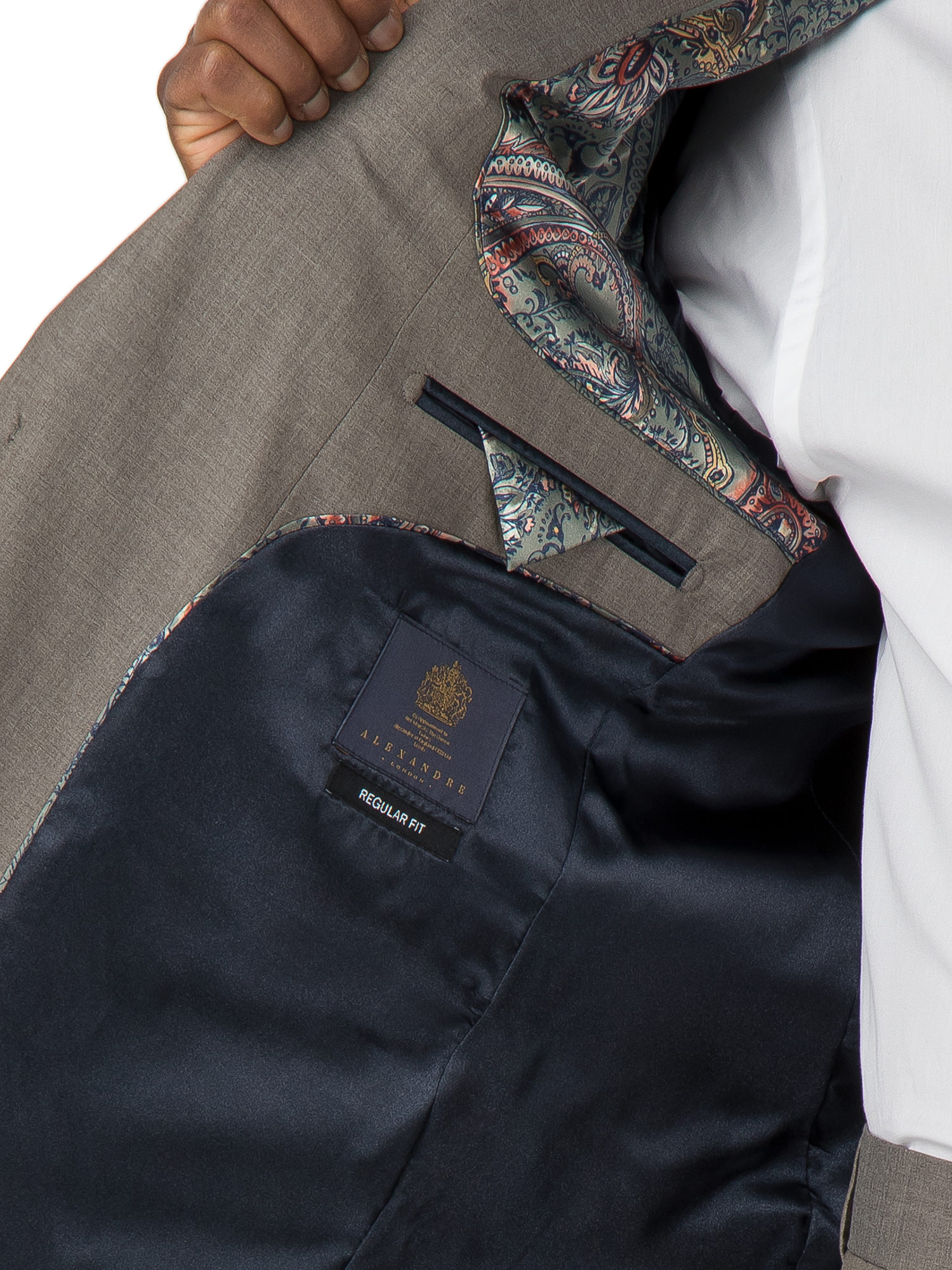 Taupe Panama Regular Fit Suit