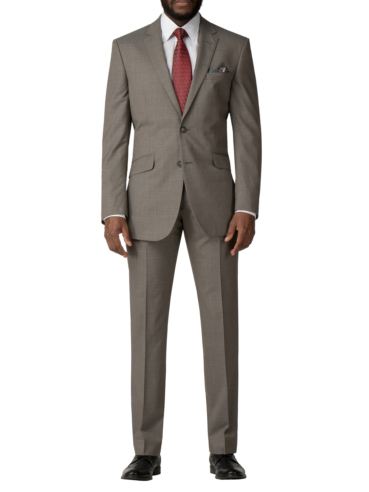 Taupe Panama Regular Fit Suit