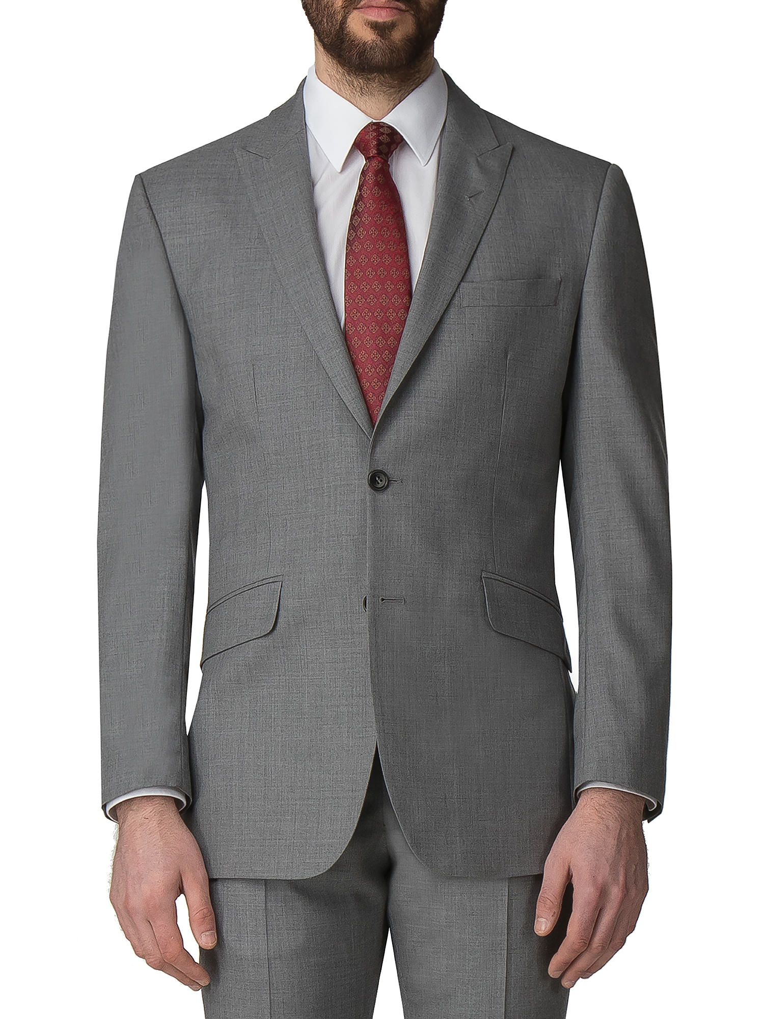 Light Grey Panama Regular Fit Suit