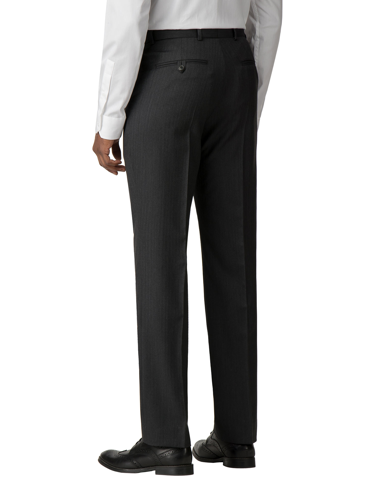 Charcoal Herringbone Regular Fit Suit