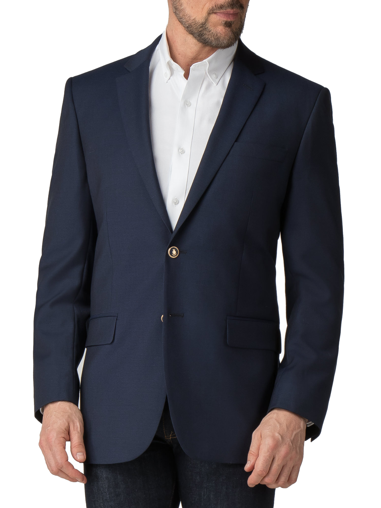 Alexandre London Navy Regular Fit Classic Blazer 44L Navy