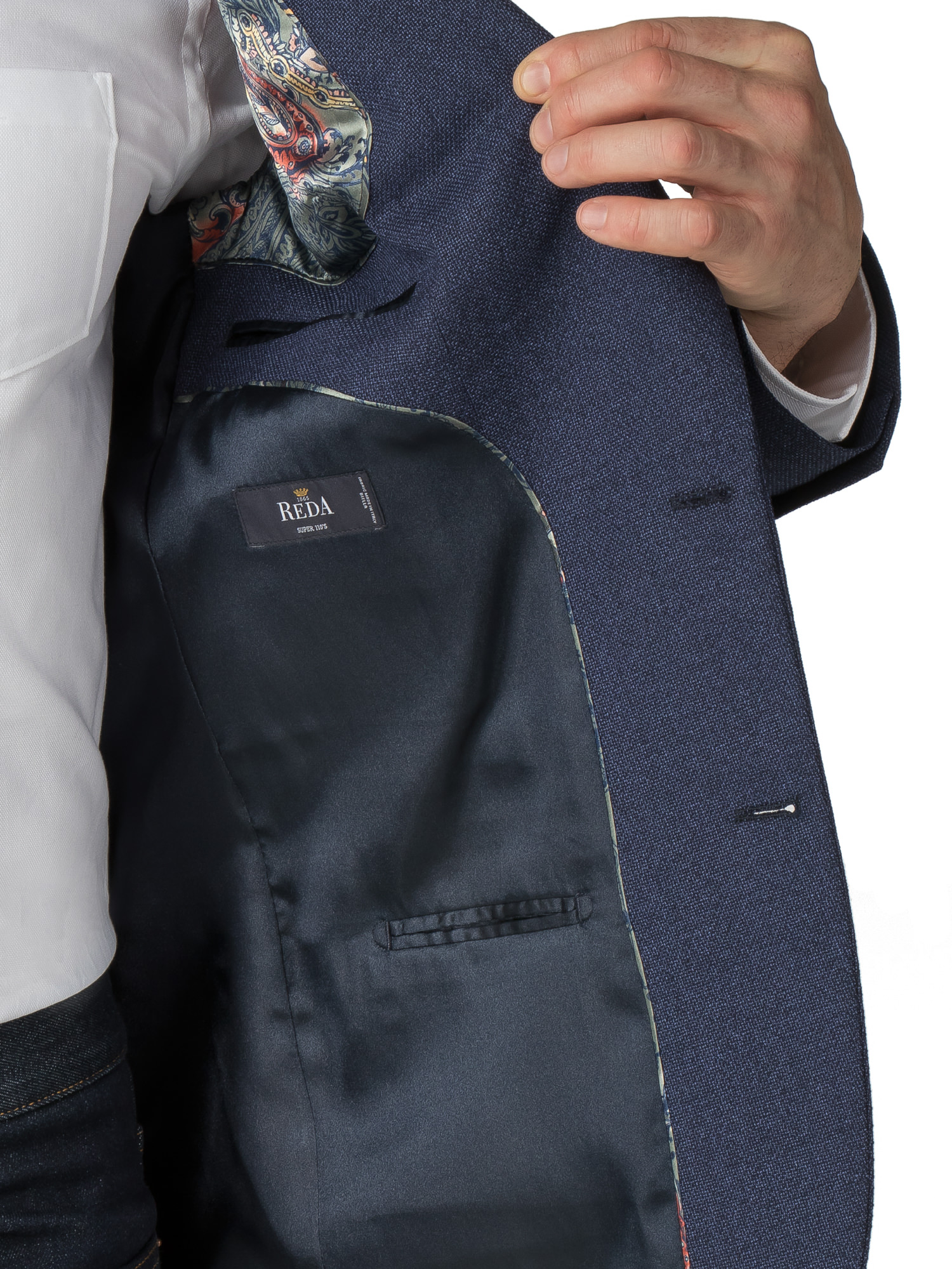 Blue Regular Fit Sports Jacket