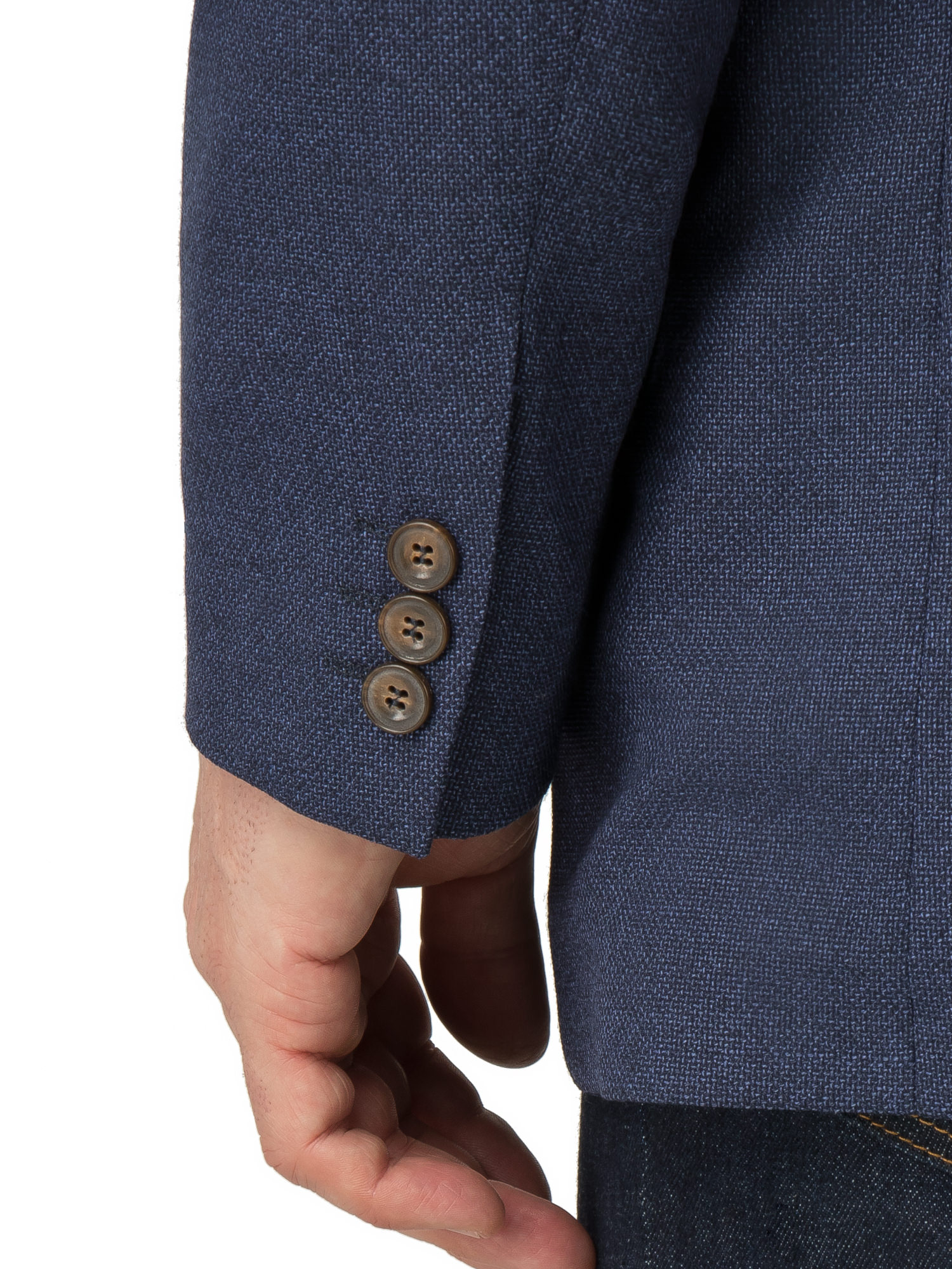 Blue Regular Fit Sports Jacket