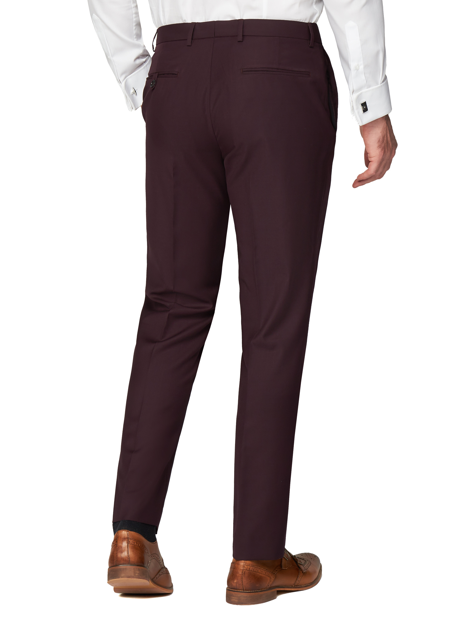 Silver Label Burgundy Twill Tailored Fit Suit