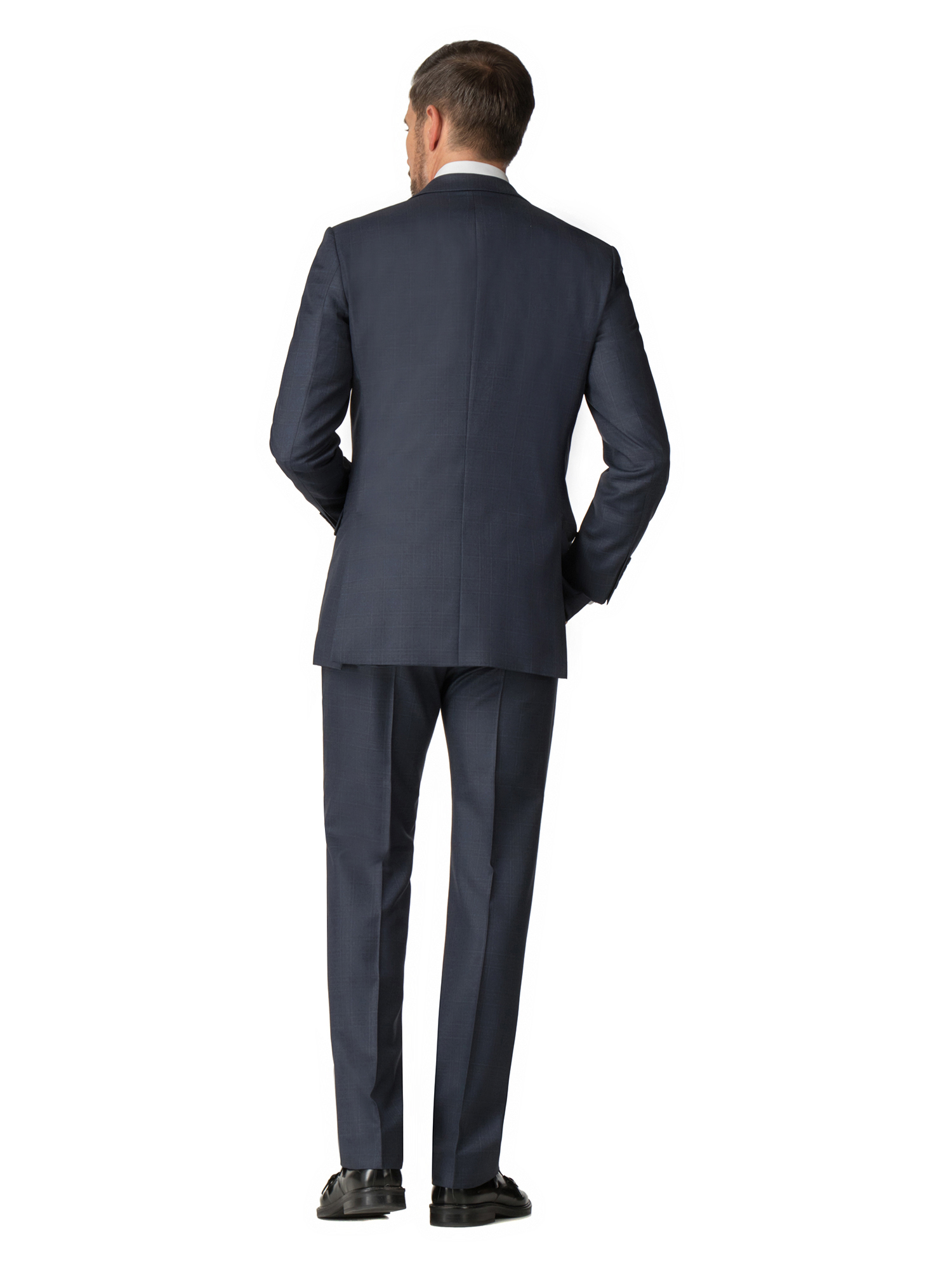 Navy Check Regular Fit Suit