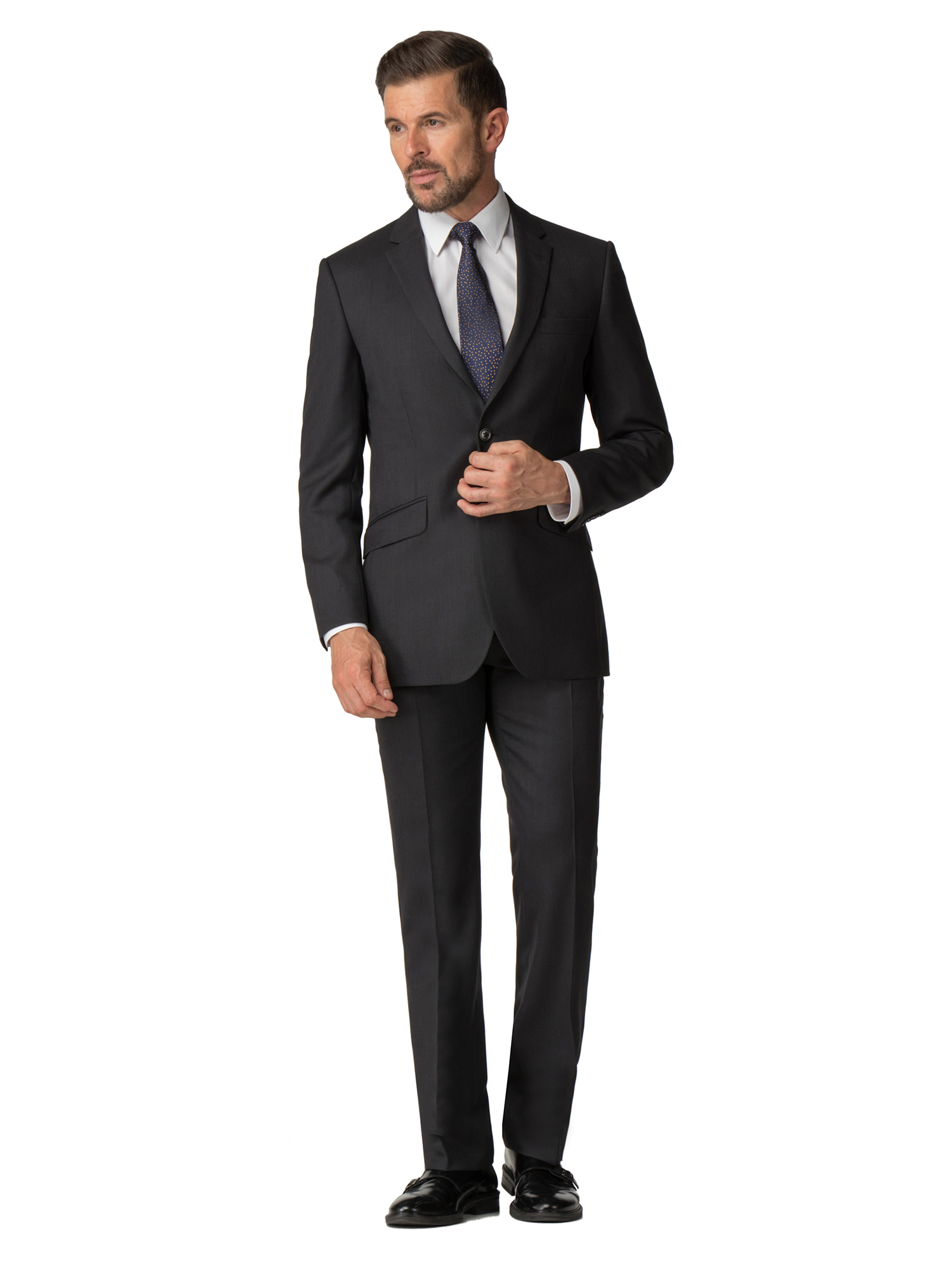 Charcoal Texture Regular Fit Suit