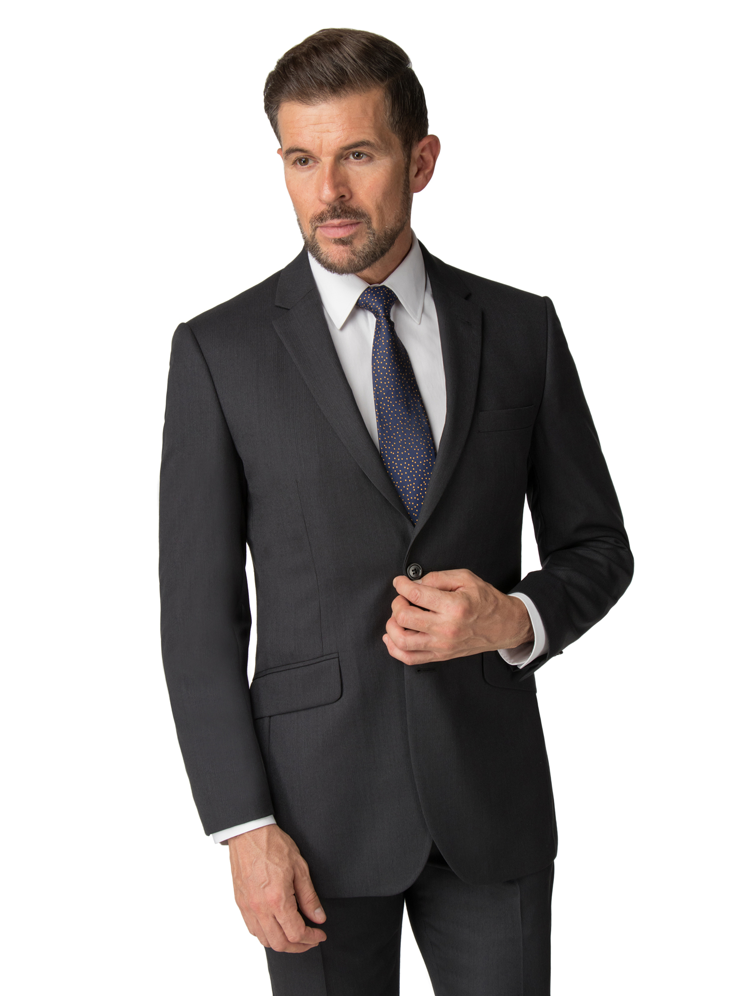 Charcoal Texture Regular Fit Suit