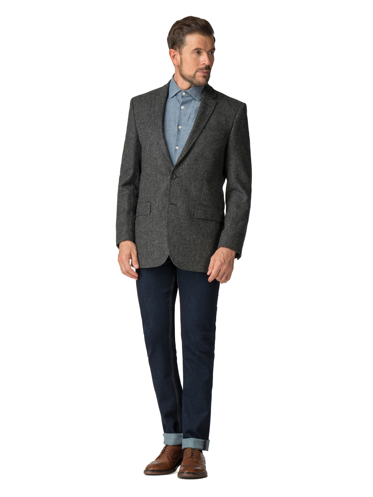 Charcoal Donegal Regular Fit Sports Jacket